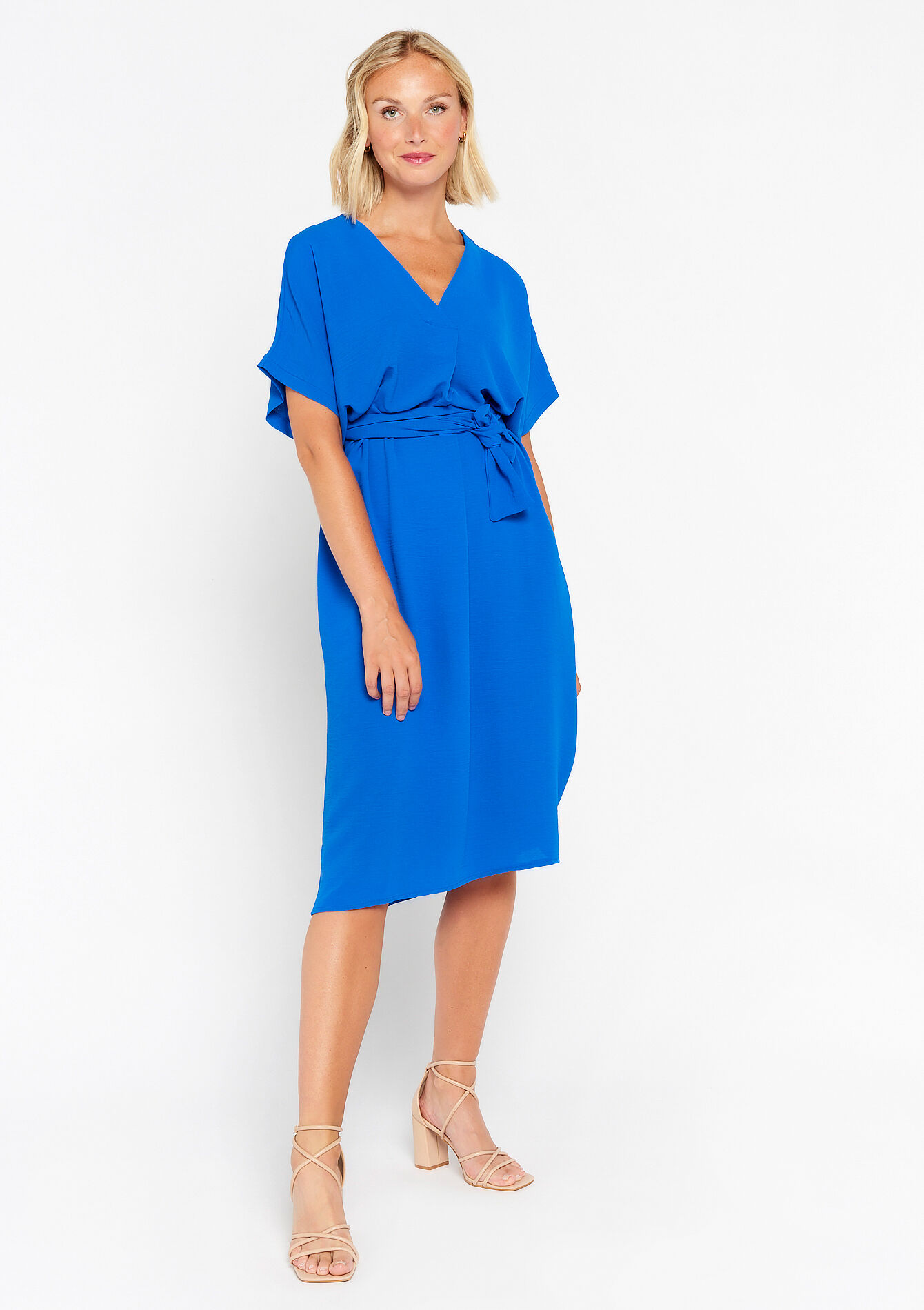 Robe caftan avec ceinture, Robe caftan avec ceinture - ELECTRIC BLUE - 08602157_1619