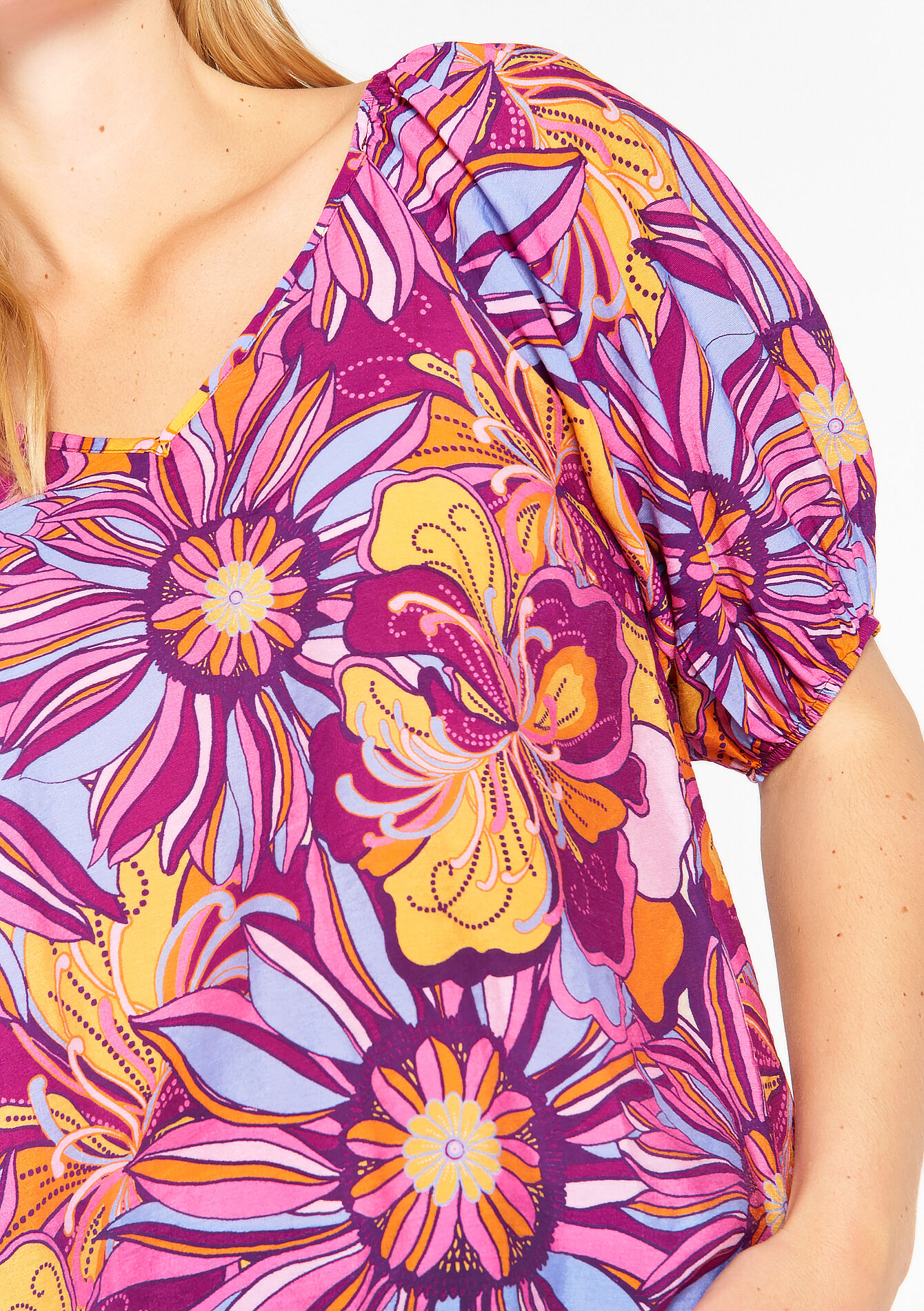 Blouse met bloemenprint - VIOLINE - 05702262_2576