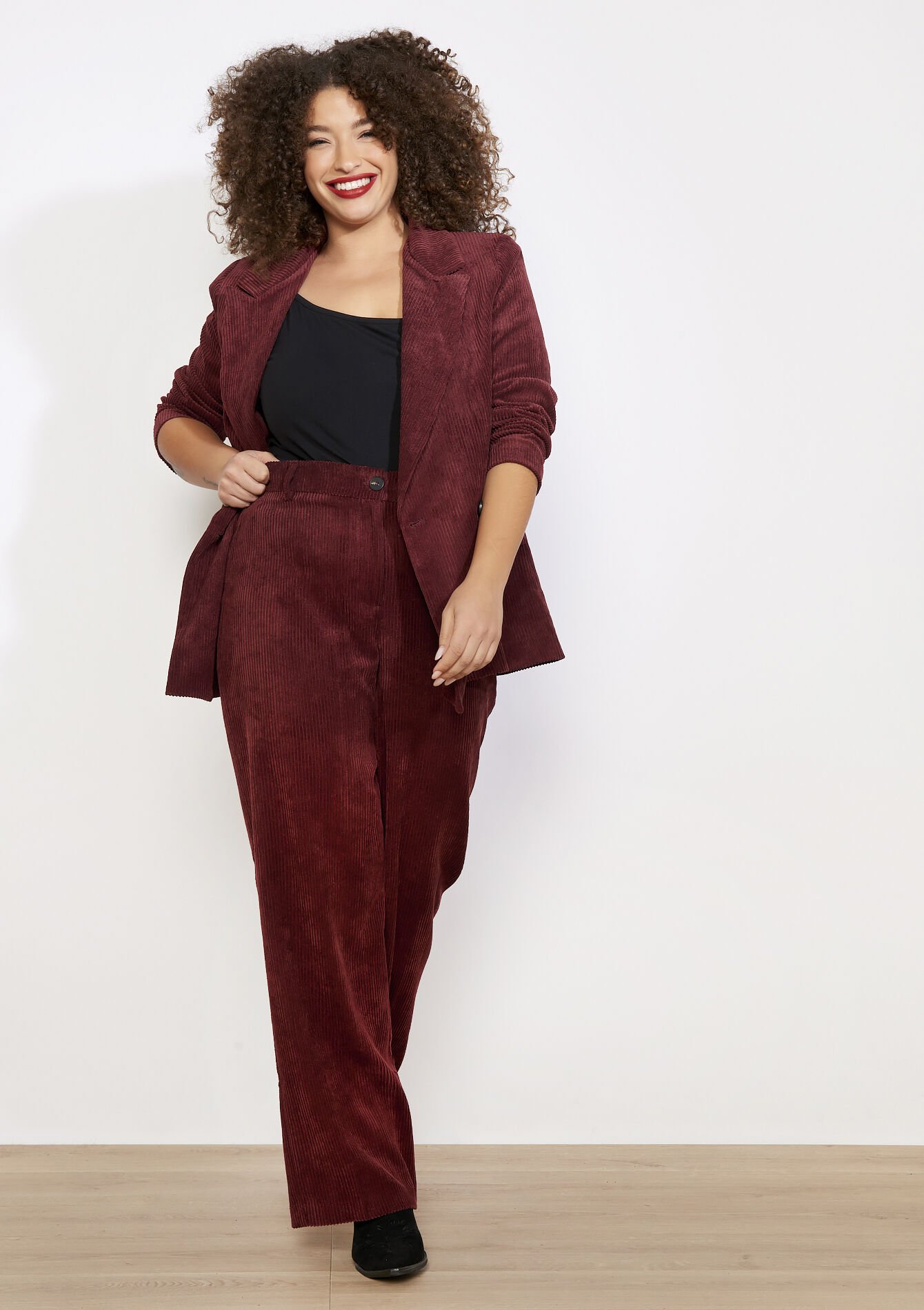 Pantalon velours souple, Pantalon velours souple, , back