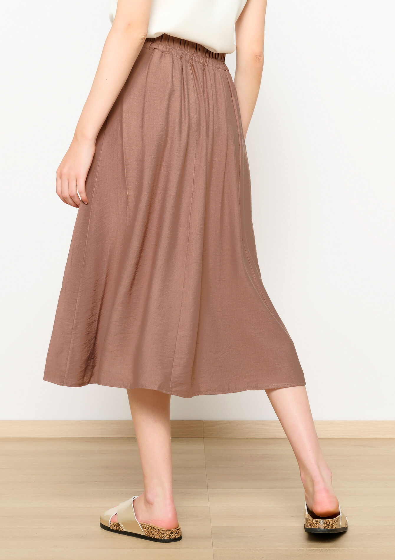 Uitlopende midirok, Uitlopende midirok - TAUPE - 07101245_1021
