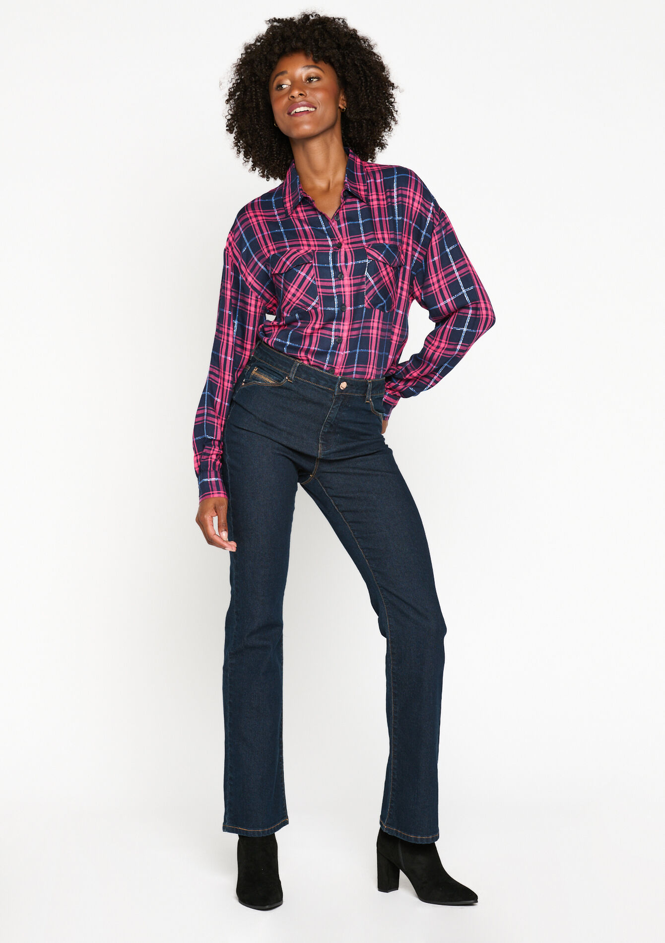 Geruit hemd, Geruit hemd - DARK BLUE - 05702258_0501