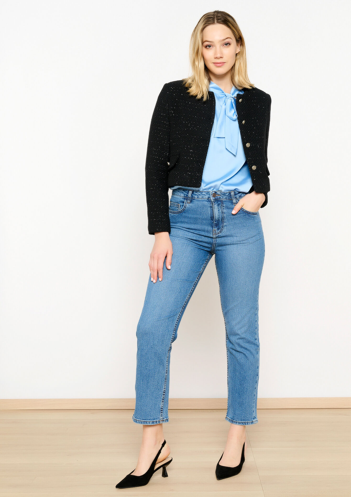 Veste en tweed, Veste en tweed - BLACK - 1097373