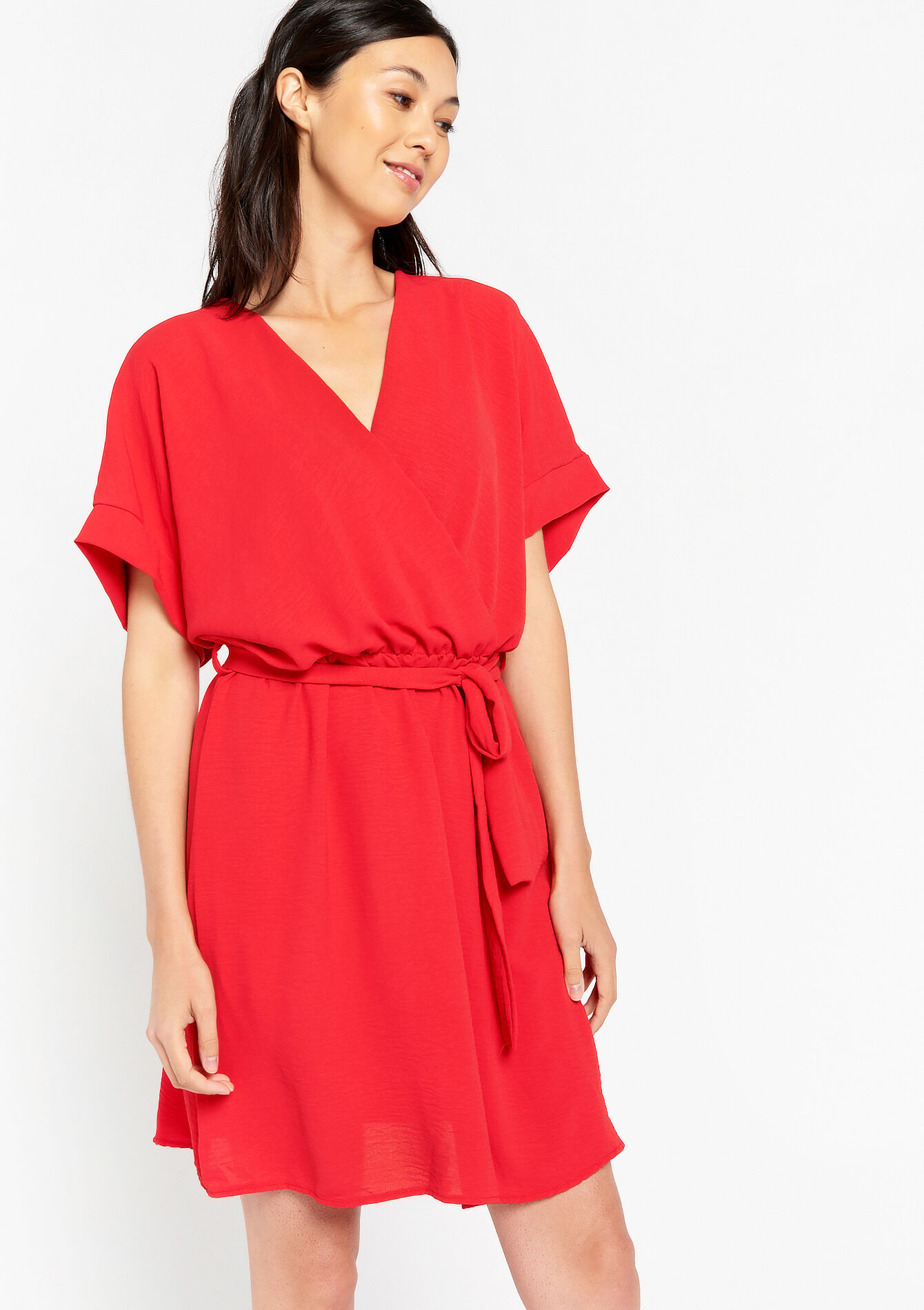 Jurk met vleermuismouwen, Jurk met vleermuismouwen - RED LOLLIPOP - 08103389_5301