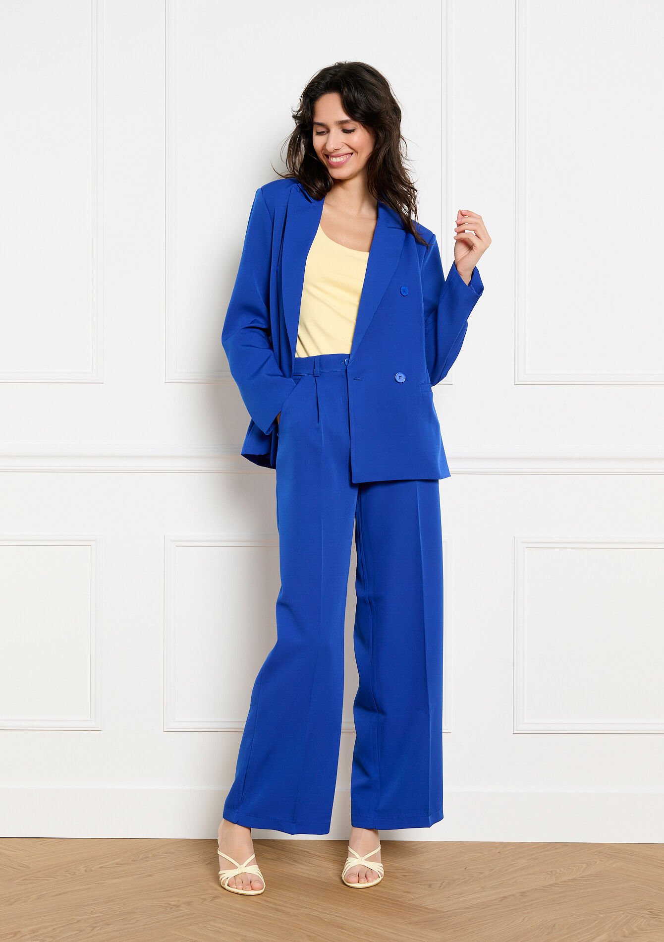 Pantalon large tailleur - BLUE FAIENCE - 06100809_1584