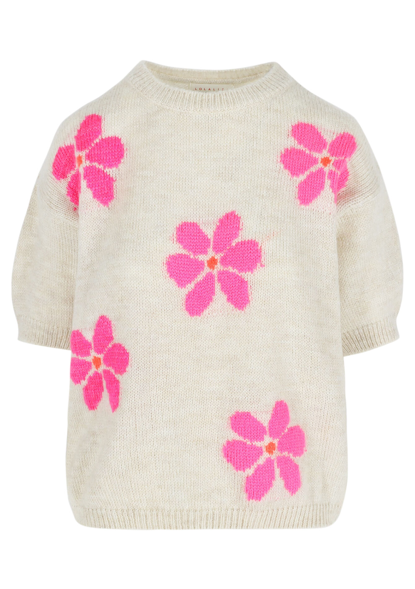 Pull avec fleurs - VANILLA WHITE - 04006869_1013