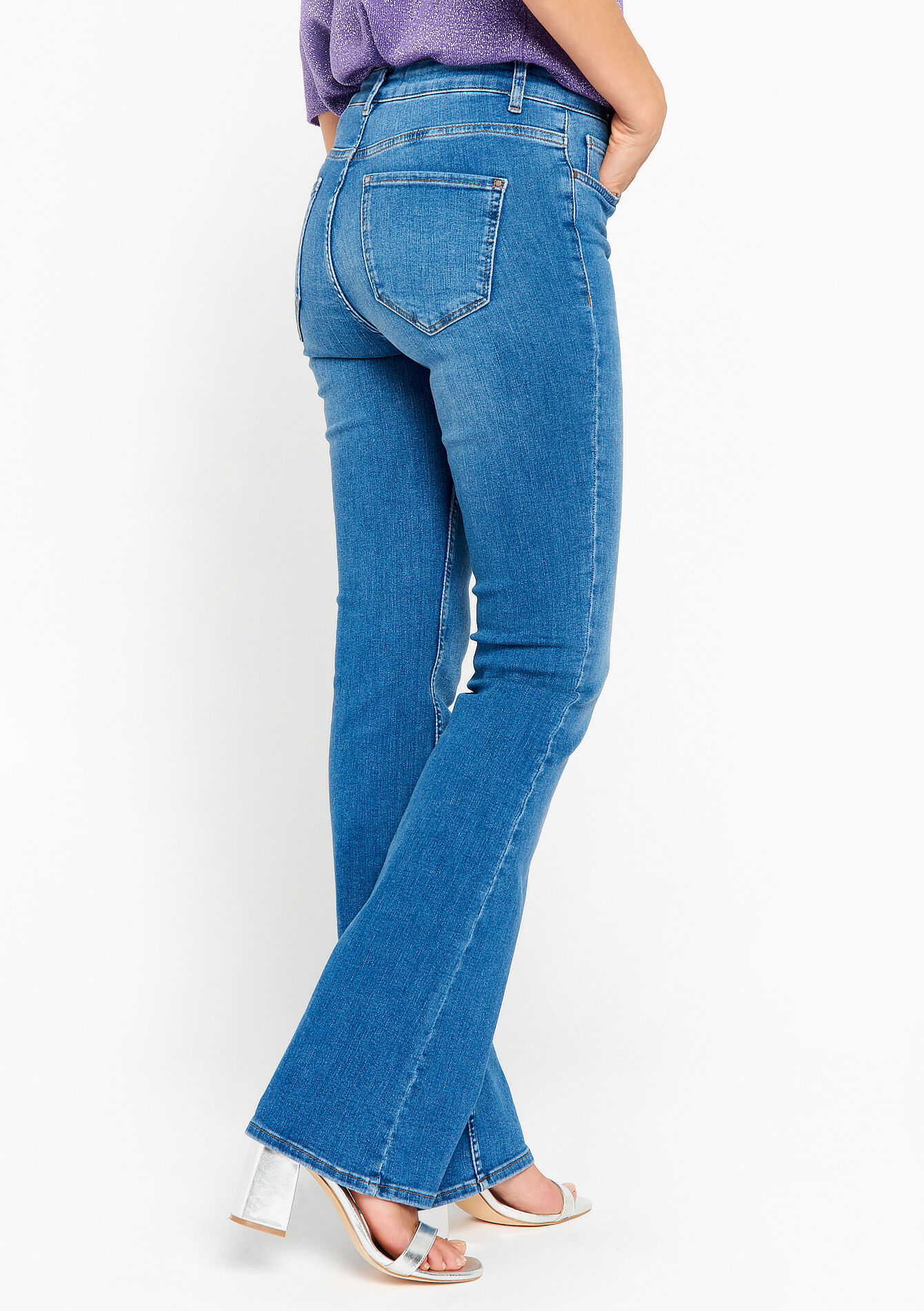 Jean skinny évasé - MEDIUM BLUE - 22000478_0500
