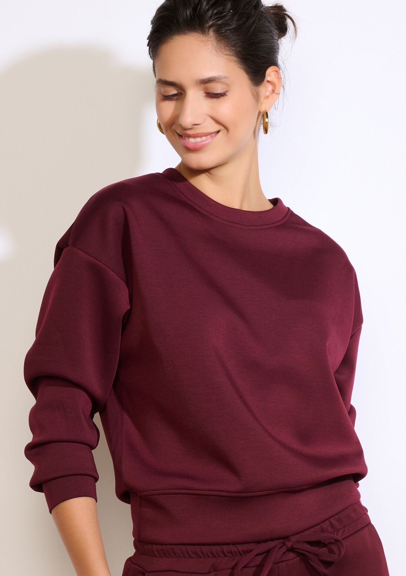 Zachte trui met lange mouwen, Zachte trui met lange mouwen - BORDEAUX WINE - 15100403_5514