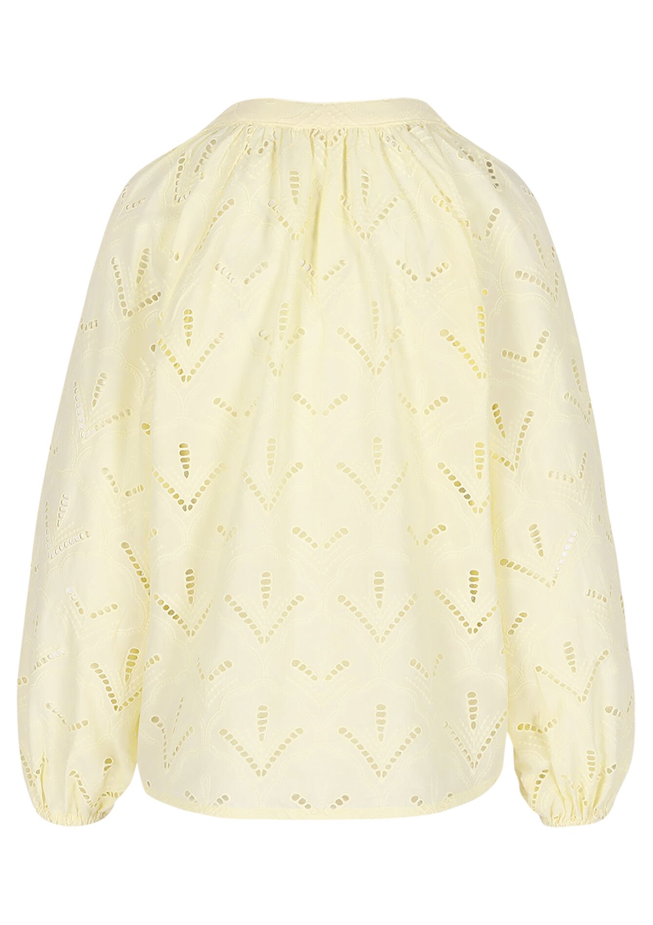 Luchtige blouse met ajourdetails - YELLOW PASTEL - 05702959_5004
