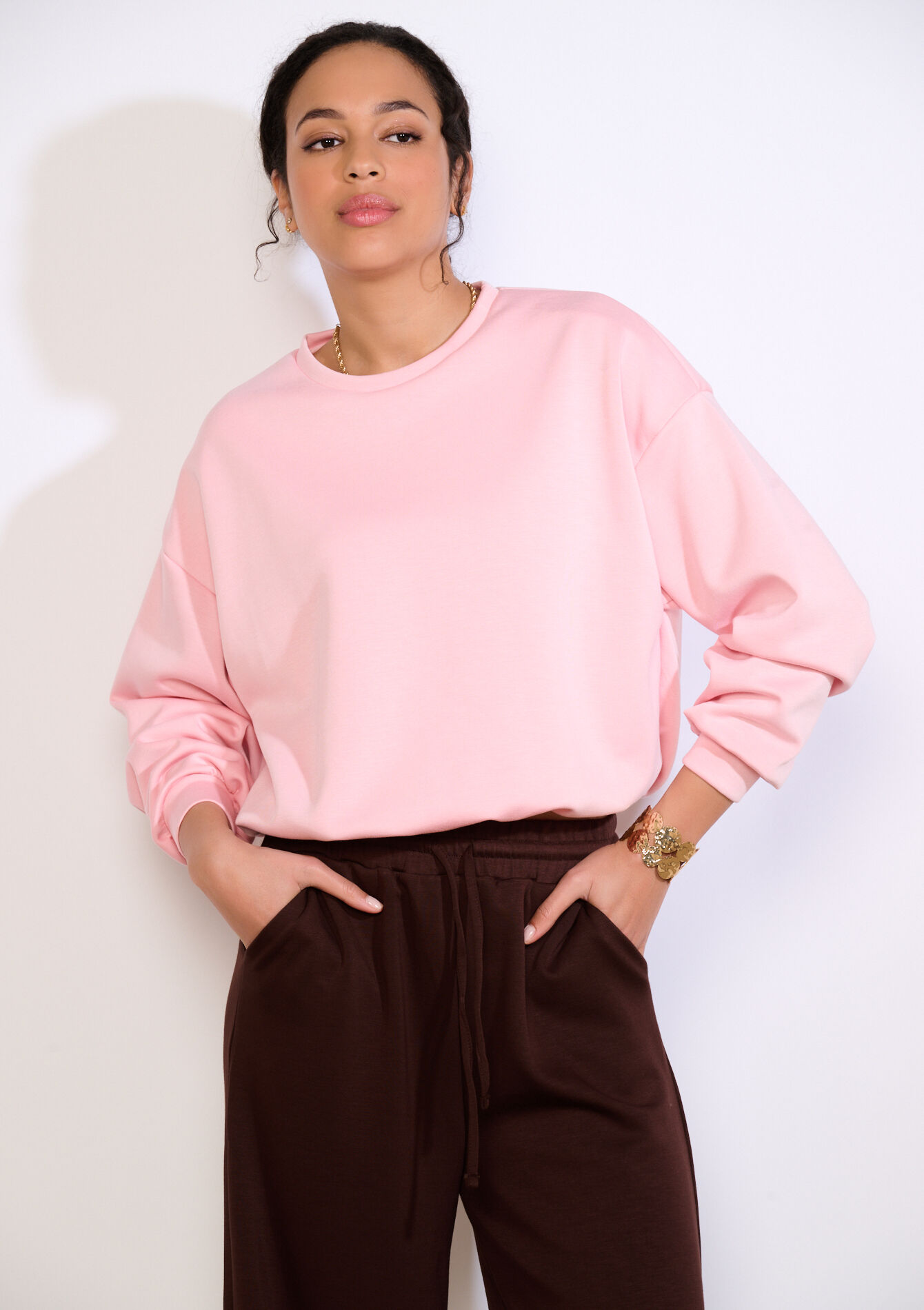 Oversized sweatshirt, , back