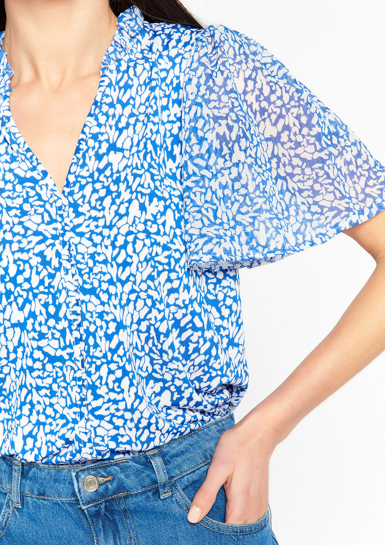 T-shirt with print - BLUE DENIM - 02301366_1638