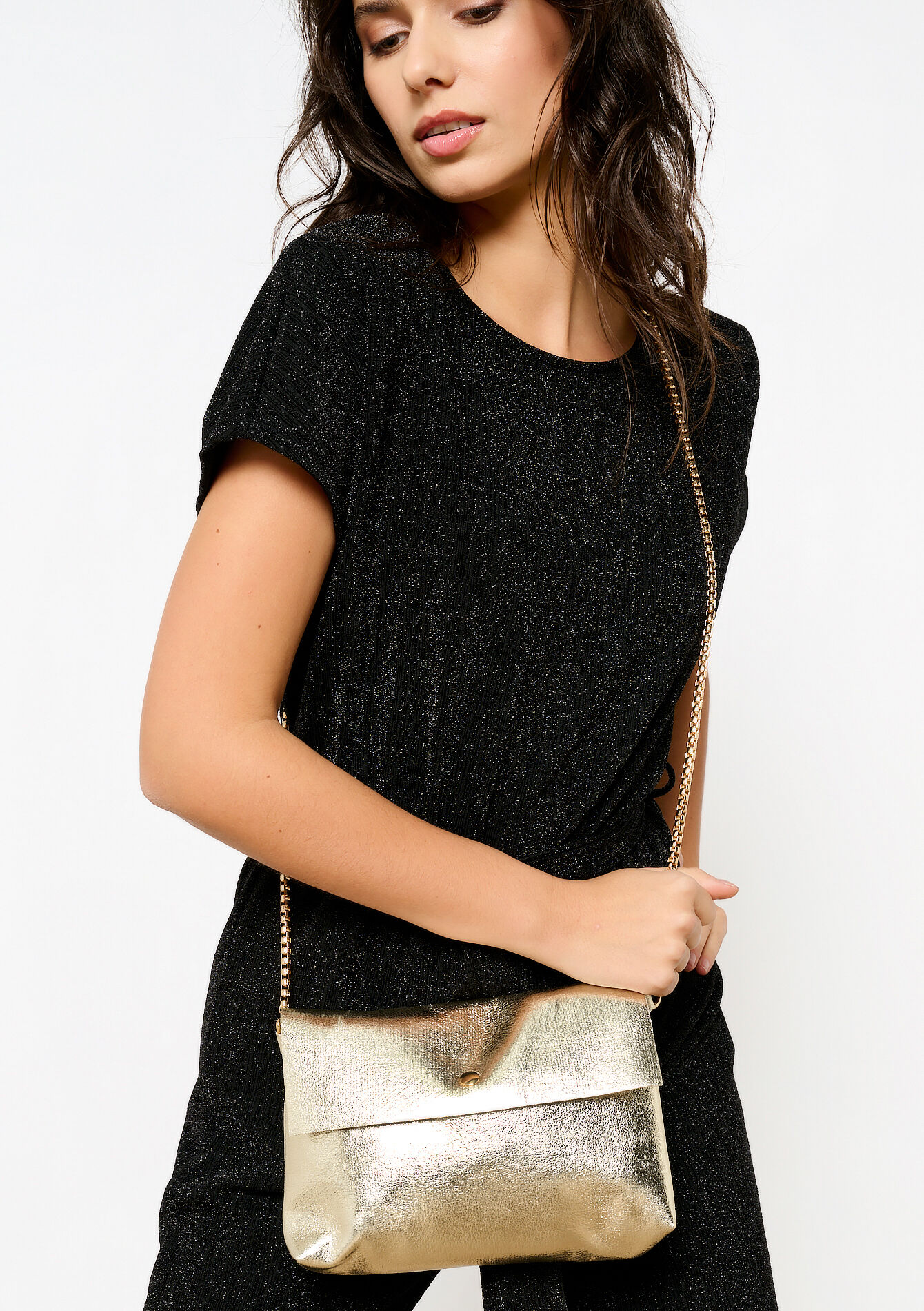 Metallic handtas - GOLD - 14001801_1058