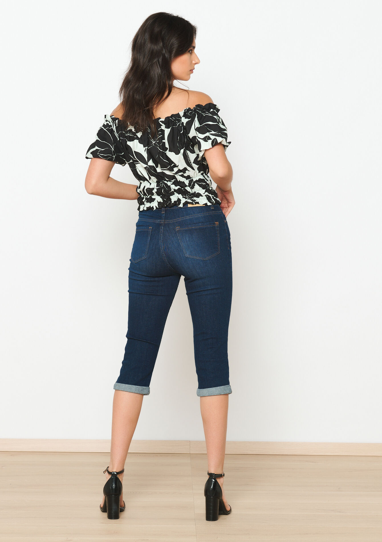 Slimfit capri jeans, Slimfit capri jeans - DARK BLUE - 22000498_0501