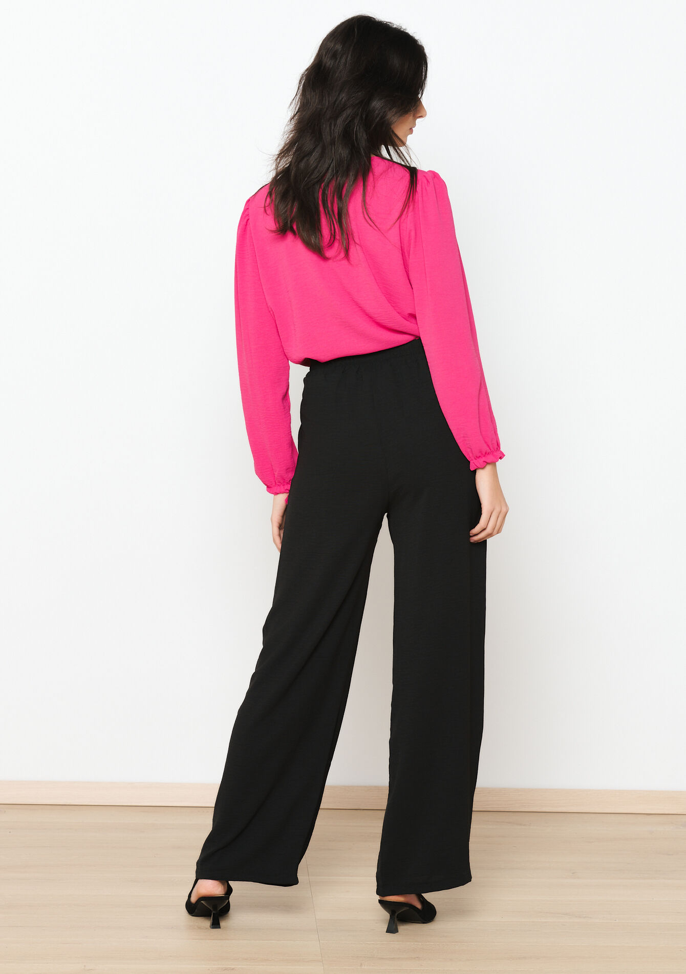 Wide leg trousers, Wide leg trousers - BLACK - 06600821_1119