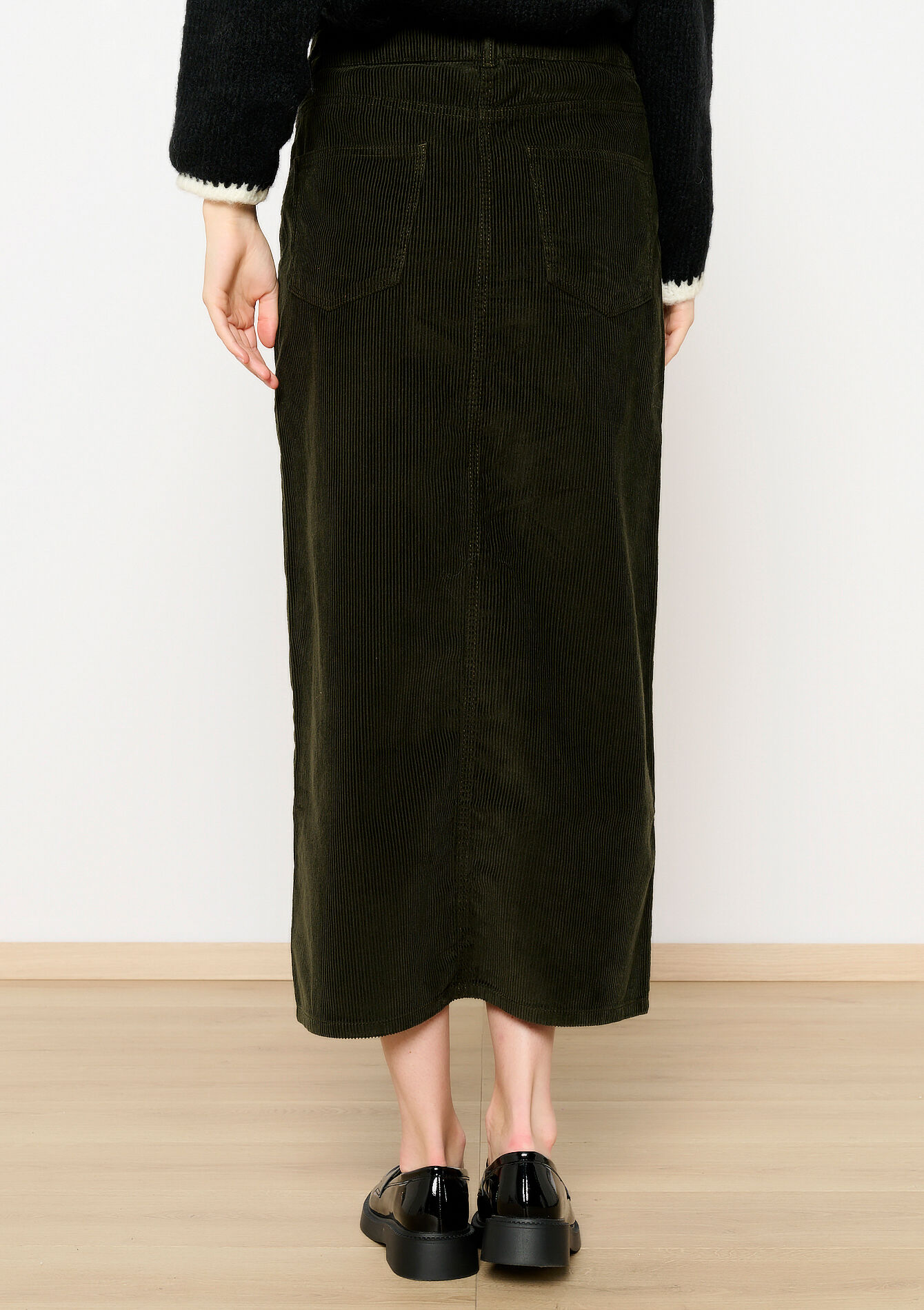 Jupe longue en velours côtelé, Jupe longue en velours côtelé - KHAKI DARKY - 07101252_4208