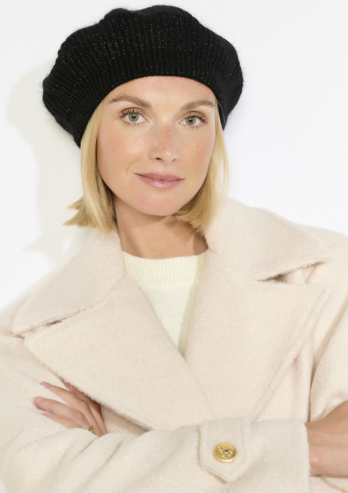 Béret en maille, Béret en maille - BLACK - 17002185_1119