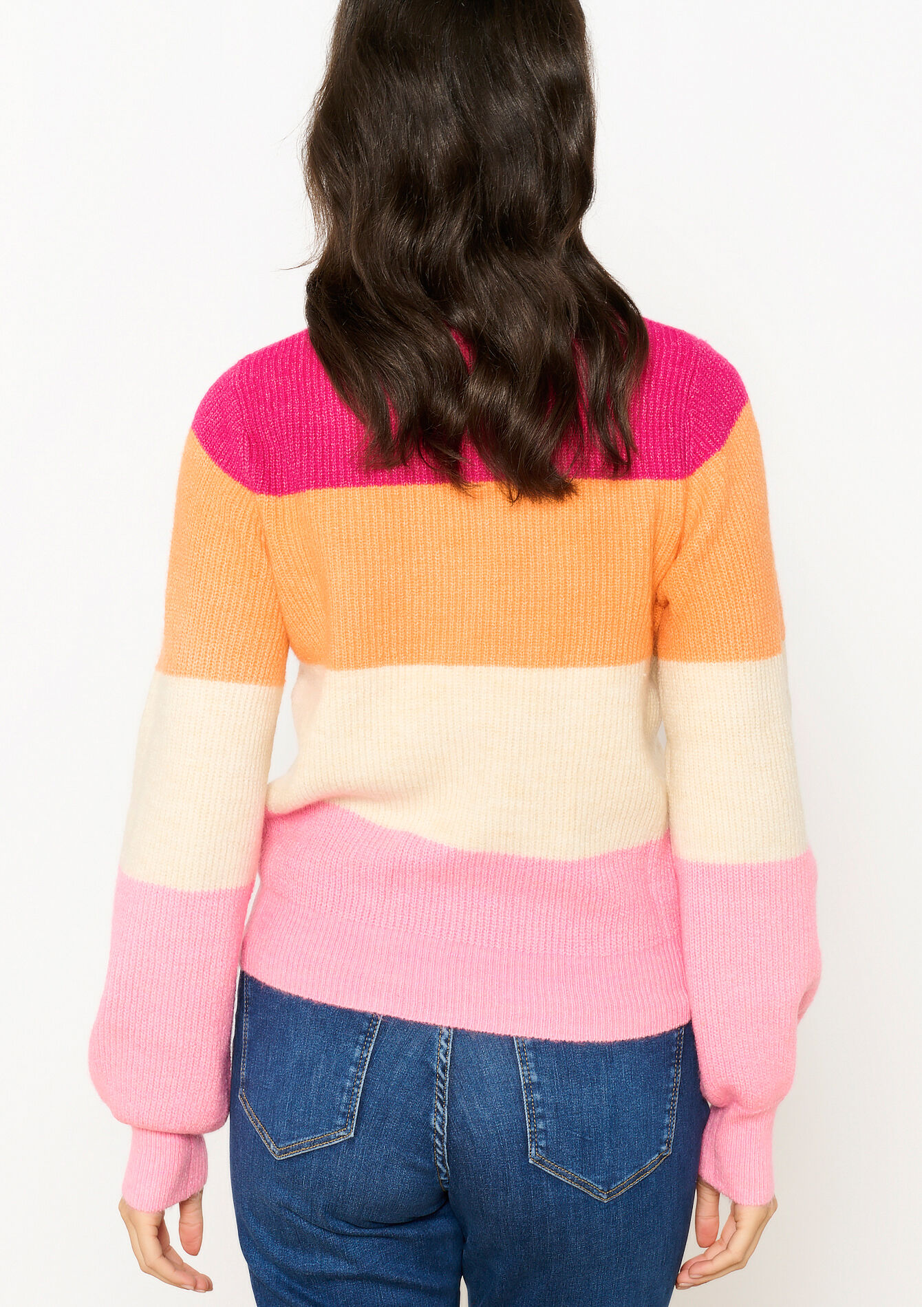 Trui met colourblock - GREY MED MEL - 04006536