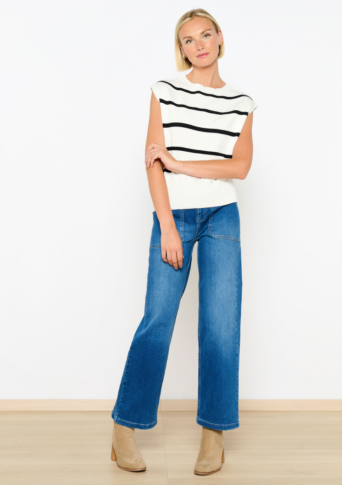 Gestreepte debardeur, Gestreepte debardeur - OFFWHITE - 04006670_1001