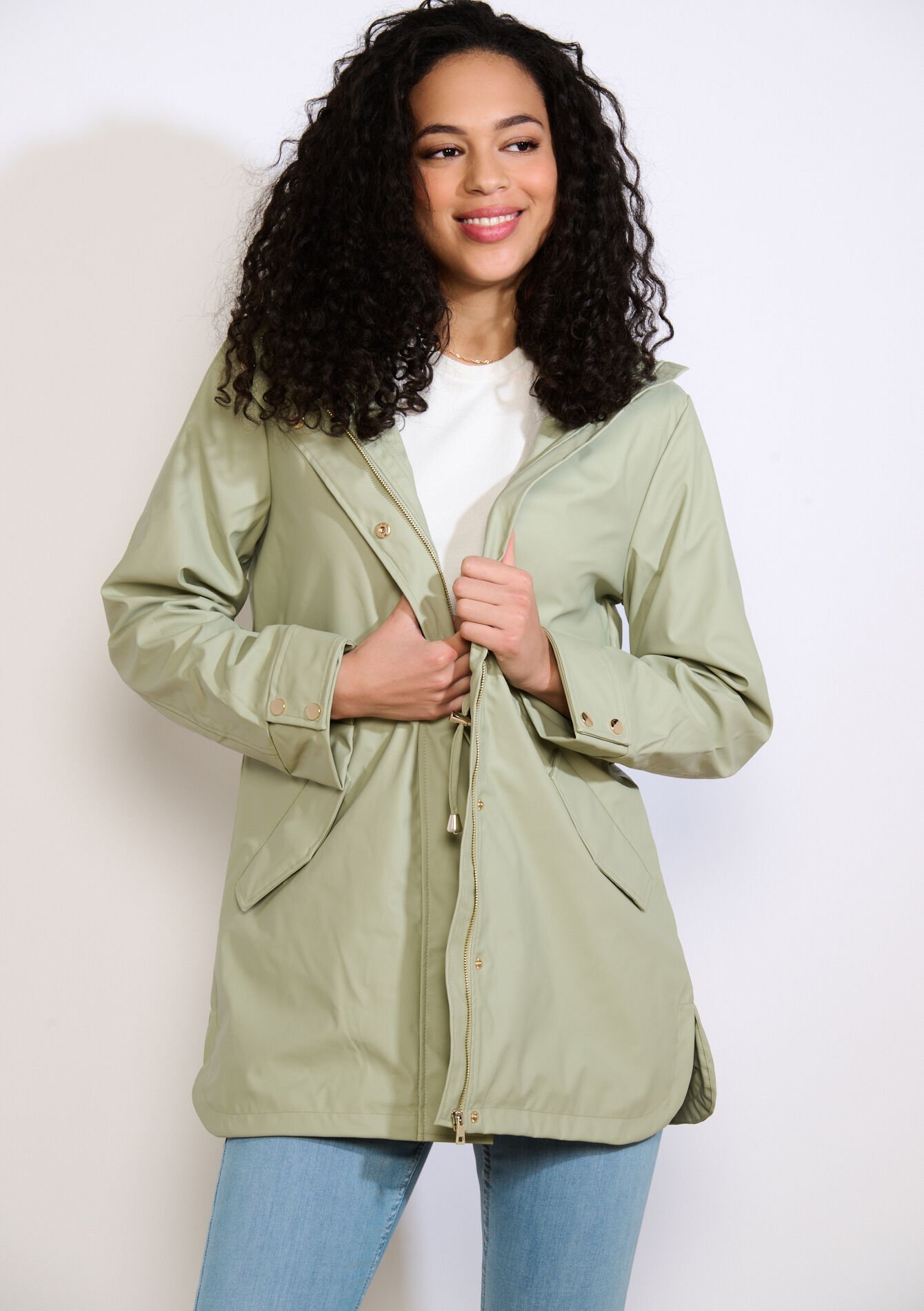 Parka légère à capuche, , back