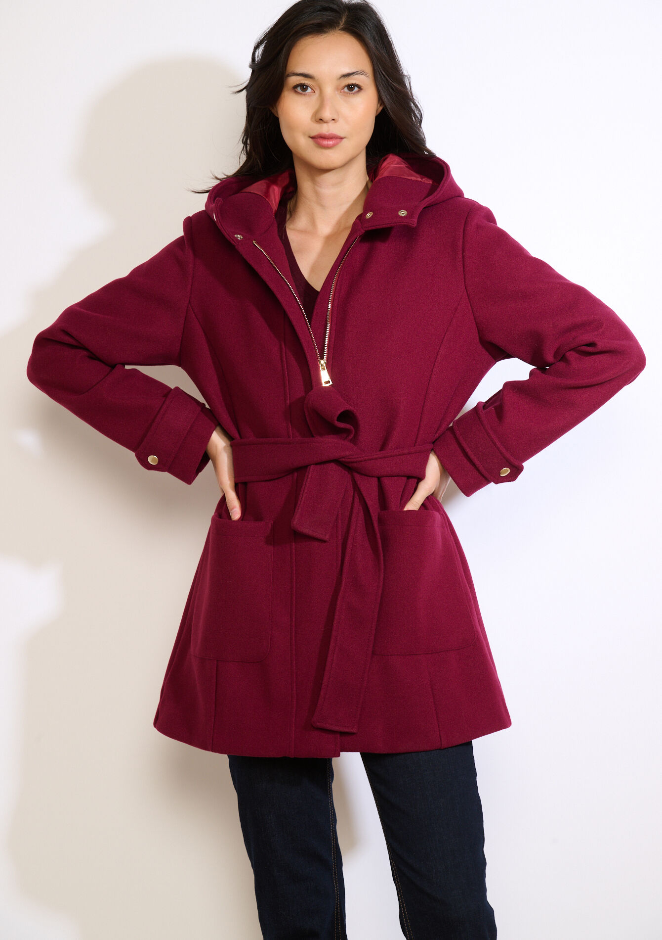 Mantel met capuchon, Mantel met capuchon - BORDEAUX WINE - 23000805_5514