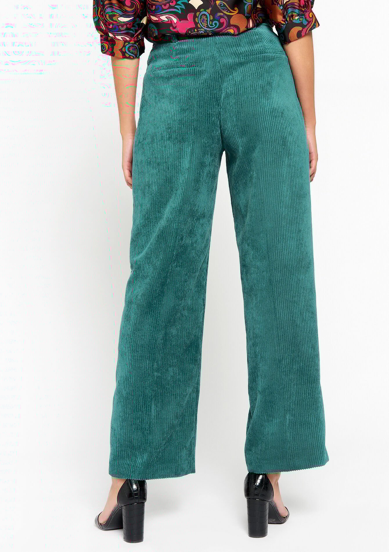 Corduroy broek, Corduroy broek - GREEN EMERALD - 06100557_4511