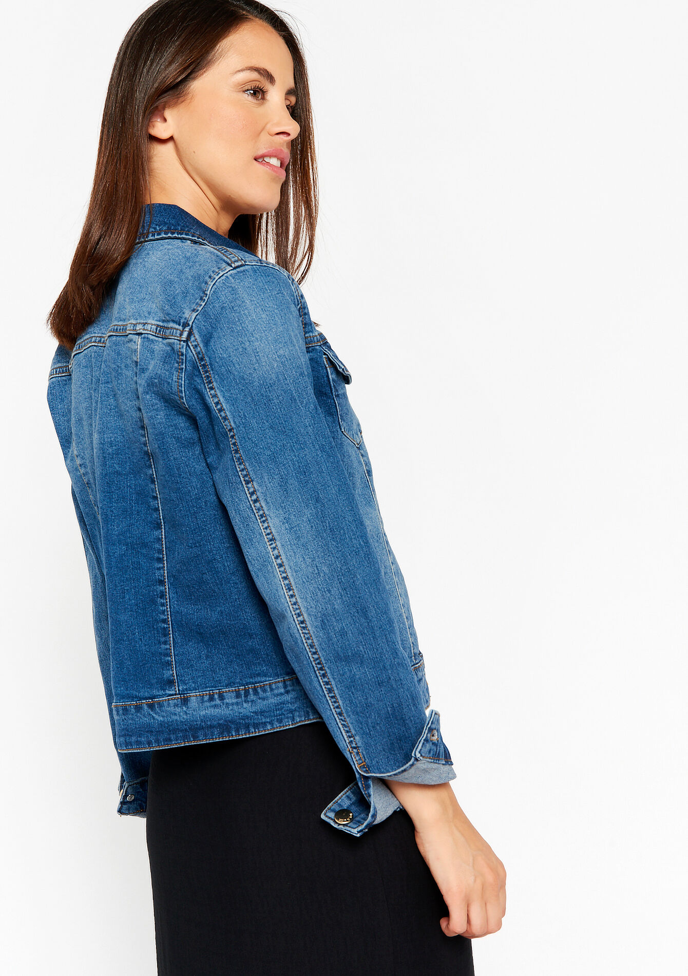 Veste classique en denim - MEDIUM BLUE - 09100757_500