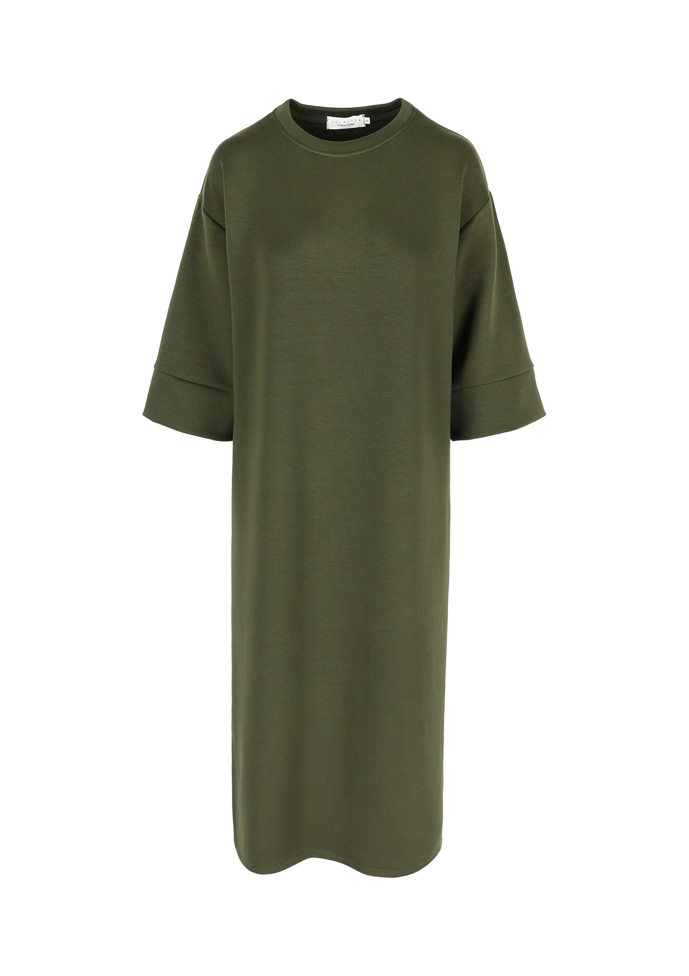 Rechte trui-jurk - KHAKI MED - 08103973_4327
