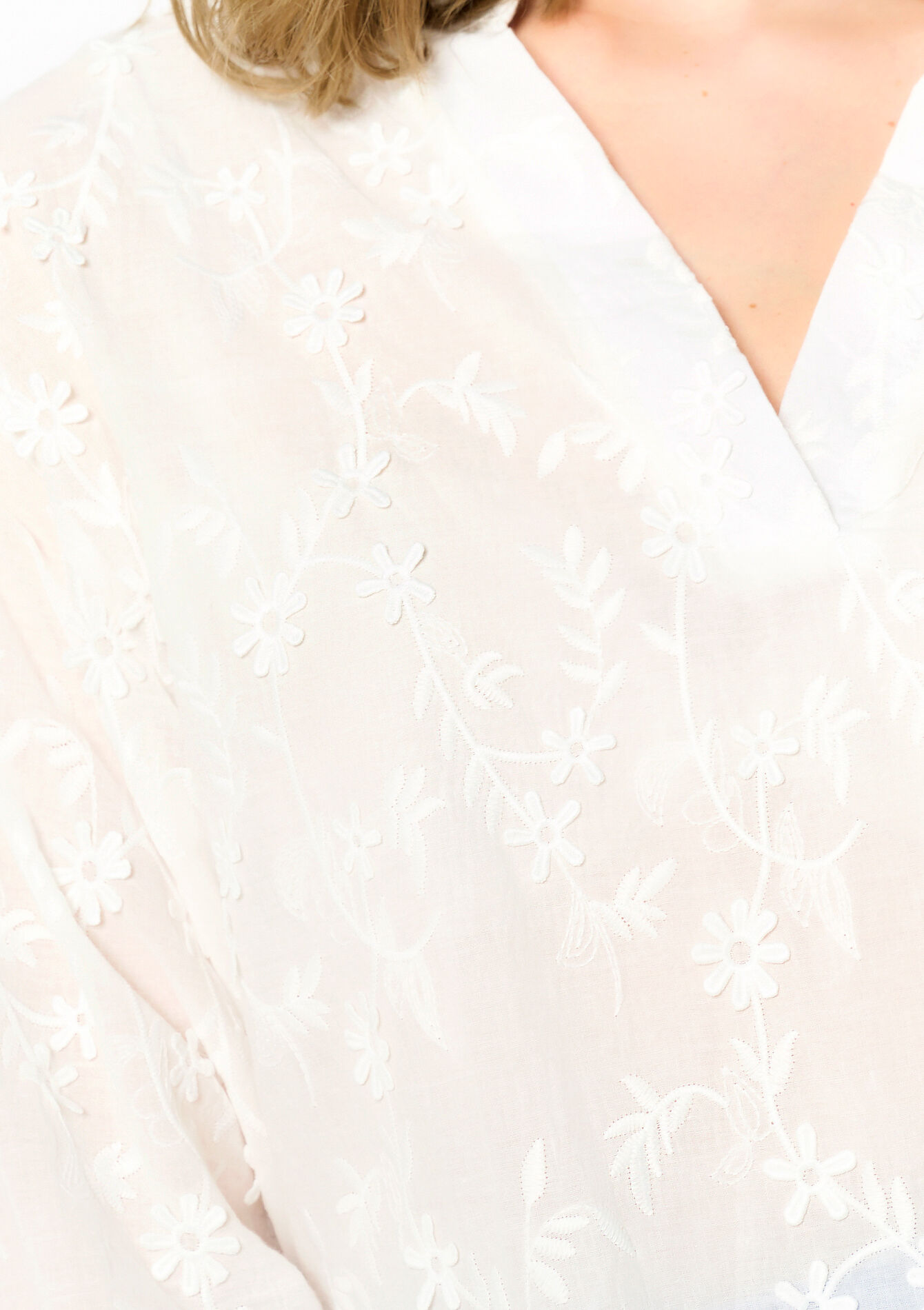 Geborduurde blouse - OPTICAL WHITE - 05702527_1019