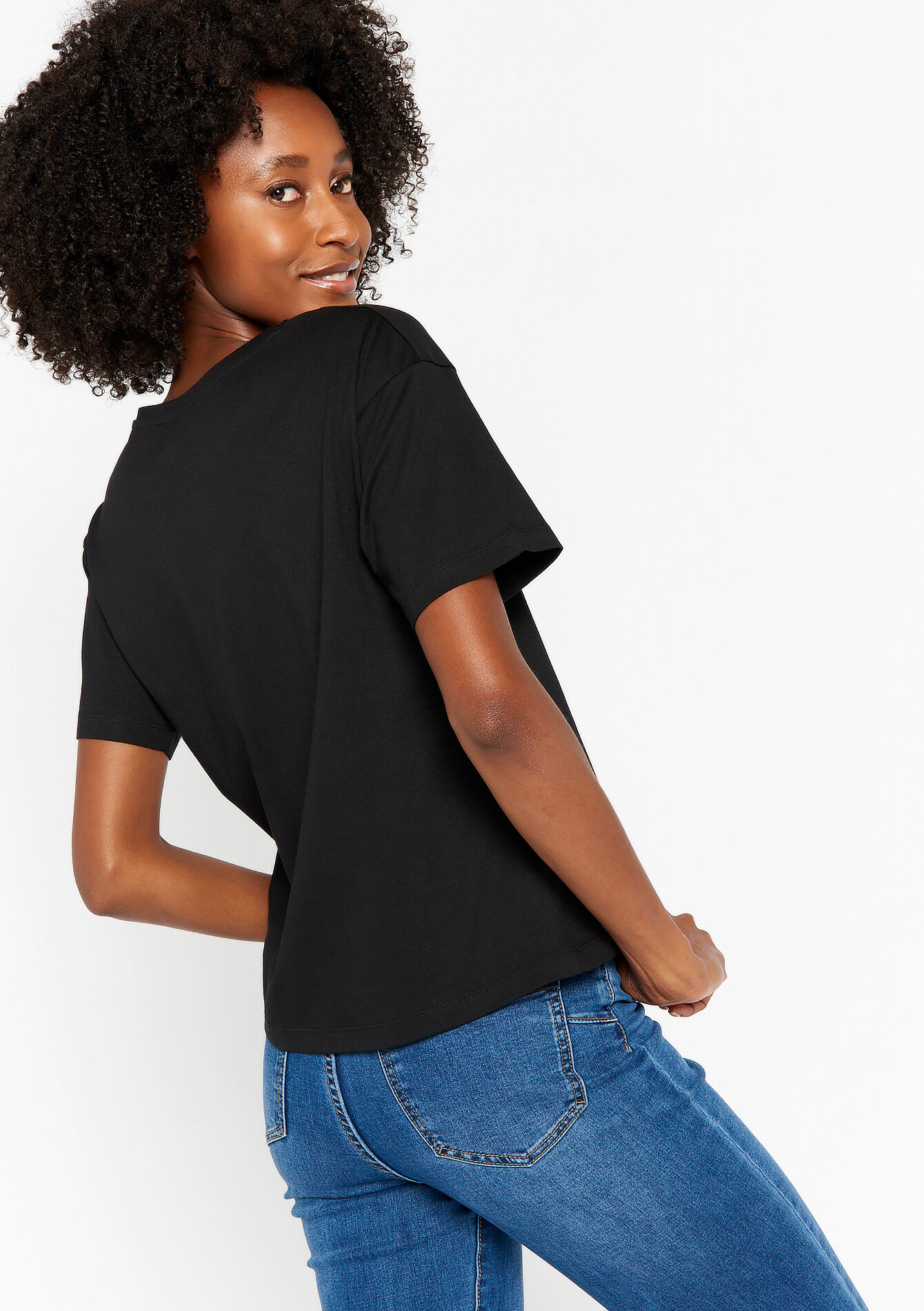 T-shirt with artwork, T-shirt with artwork - BLACK - 1077378