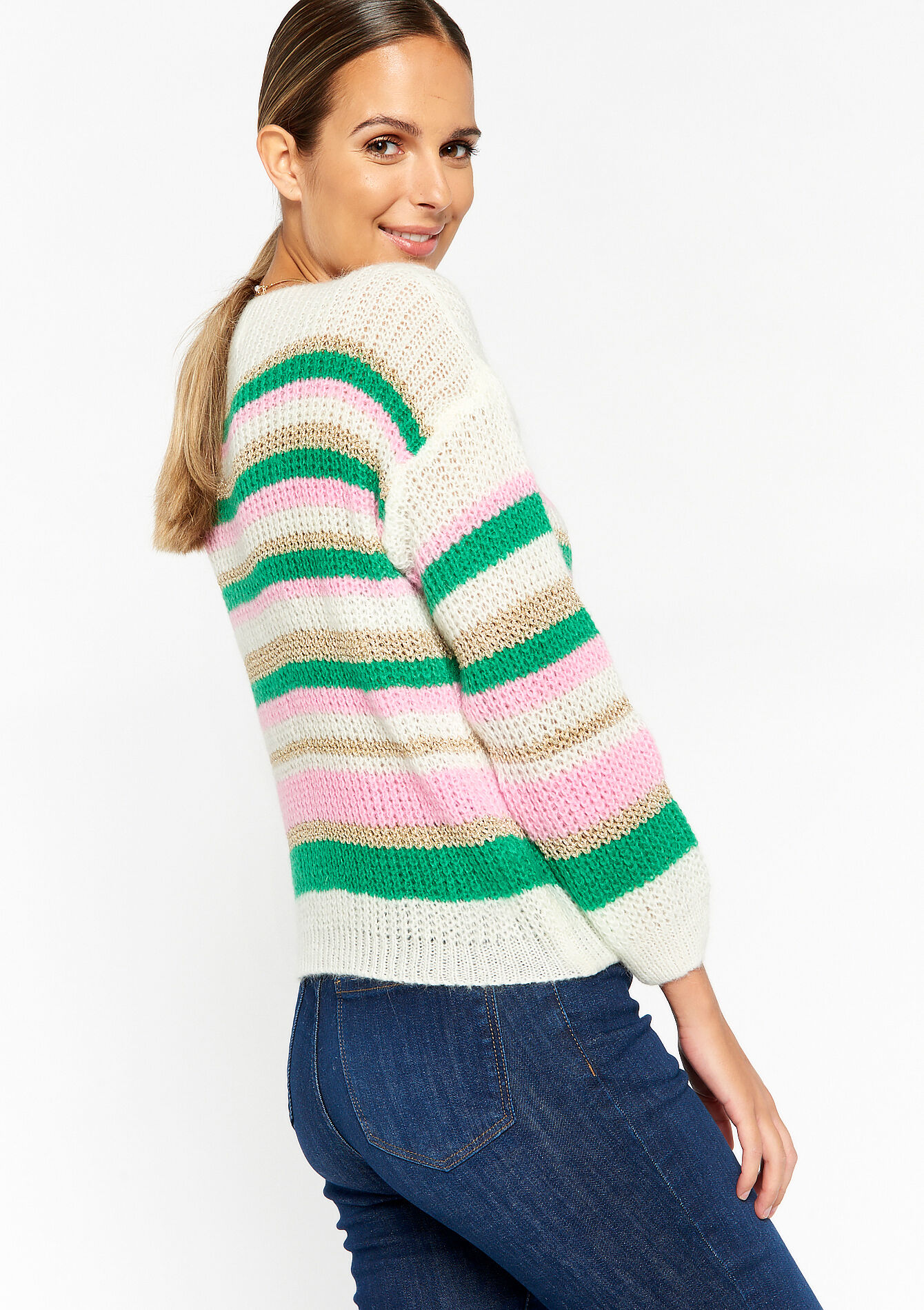 Pullover with colour block, Pullover with colour block - PINK BUBBLEGUM - 04006277_1477