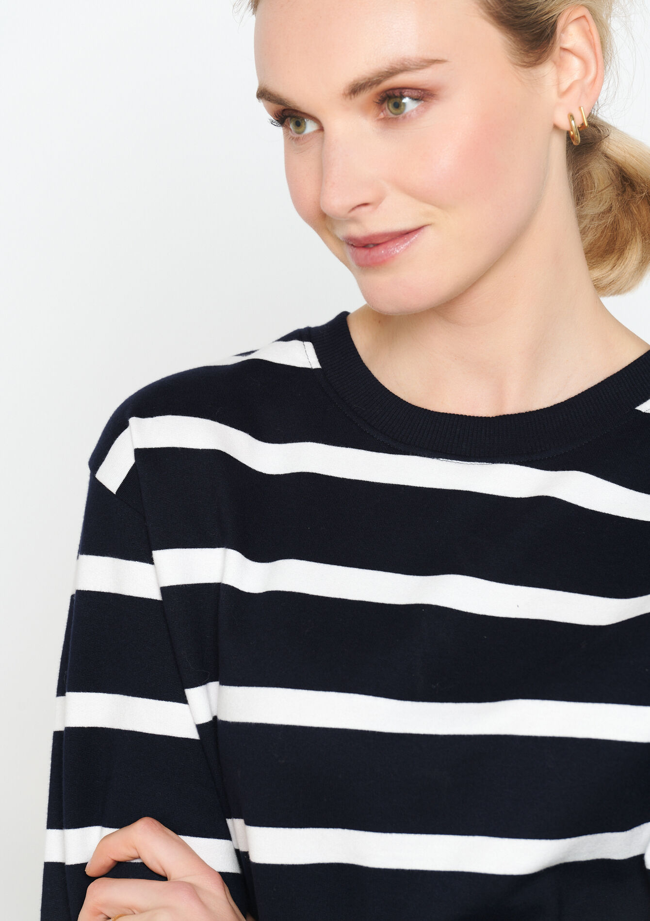 Striped oversized pullover, Striped oversized pullover - NAVY/WHITE - 1094657