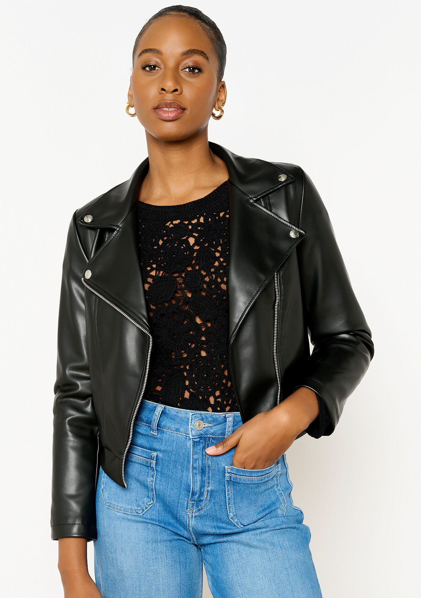 Perfecto en similicuir - BLACK - 09100917_1119