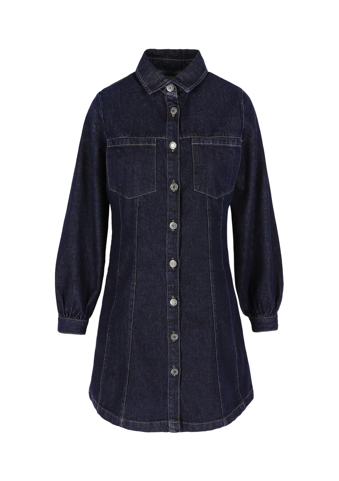 Denim overhemdjurk - DARK BLUE - 08104178_0501
