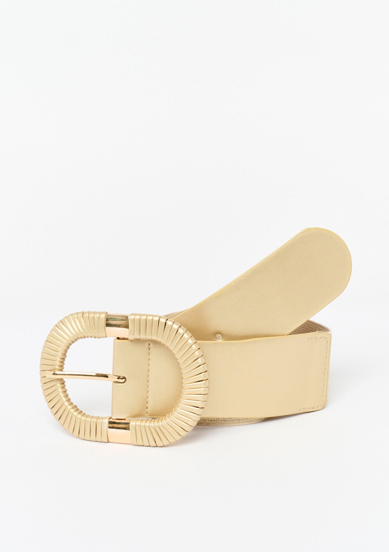 Elastische riem met grote gesp, Elastische riem met grote gesp - GOLD - 14001830_1058