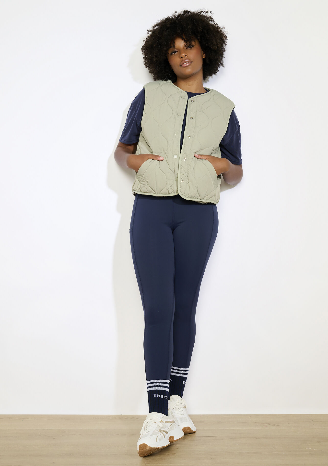 Omkeerbare bodywarmer, Omkeerbare bodywarmer - KHAKI FADED - 15100339_4326