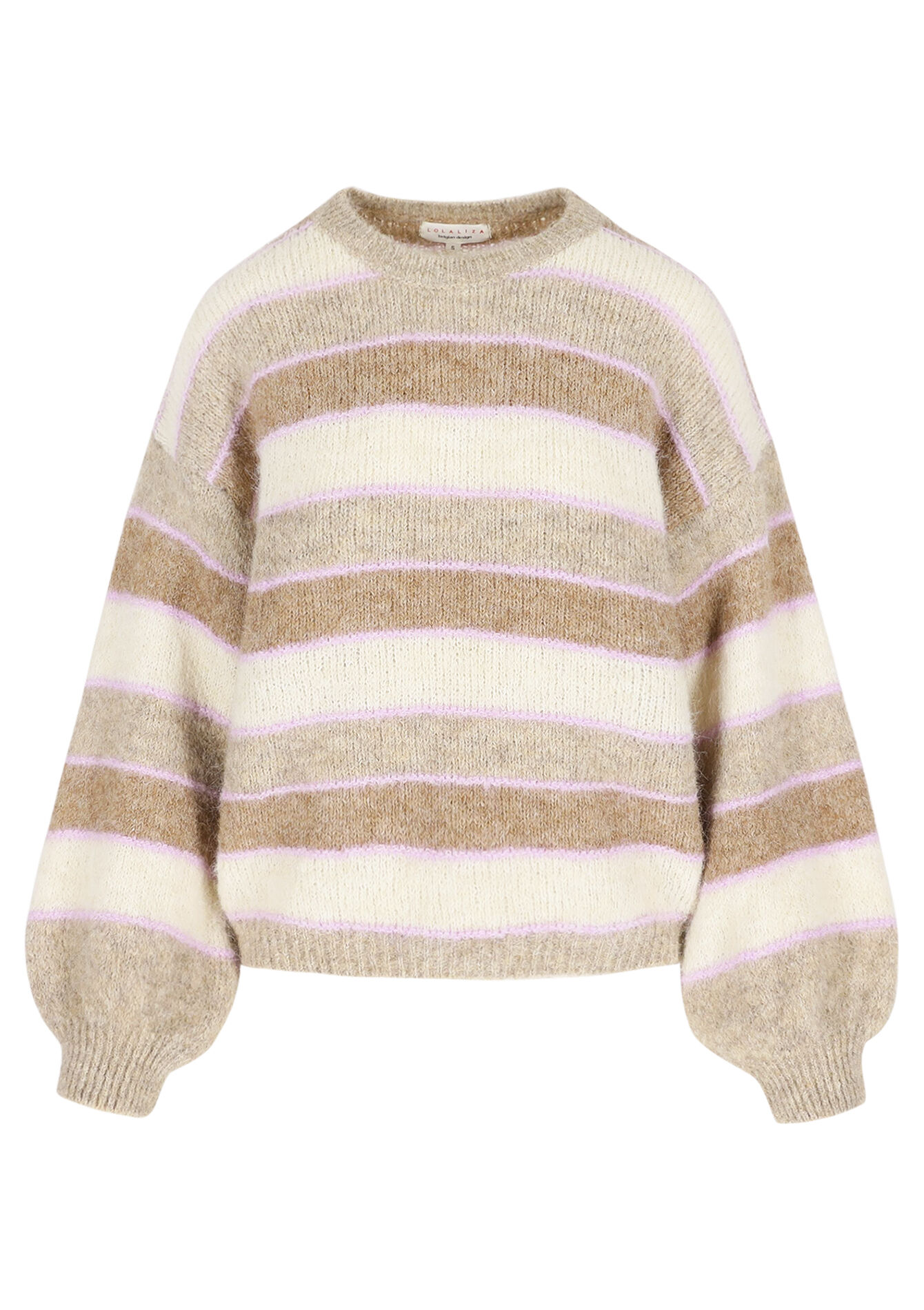 Pull rayé texturé, Pull rayé texturé - LIGHT TAUPE - 04007091_2572