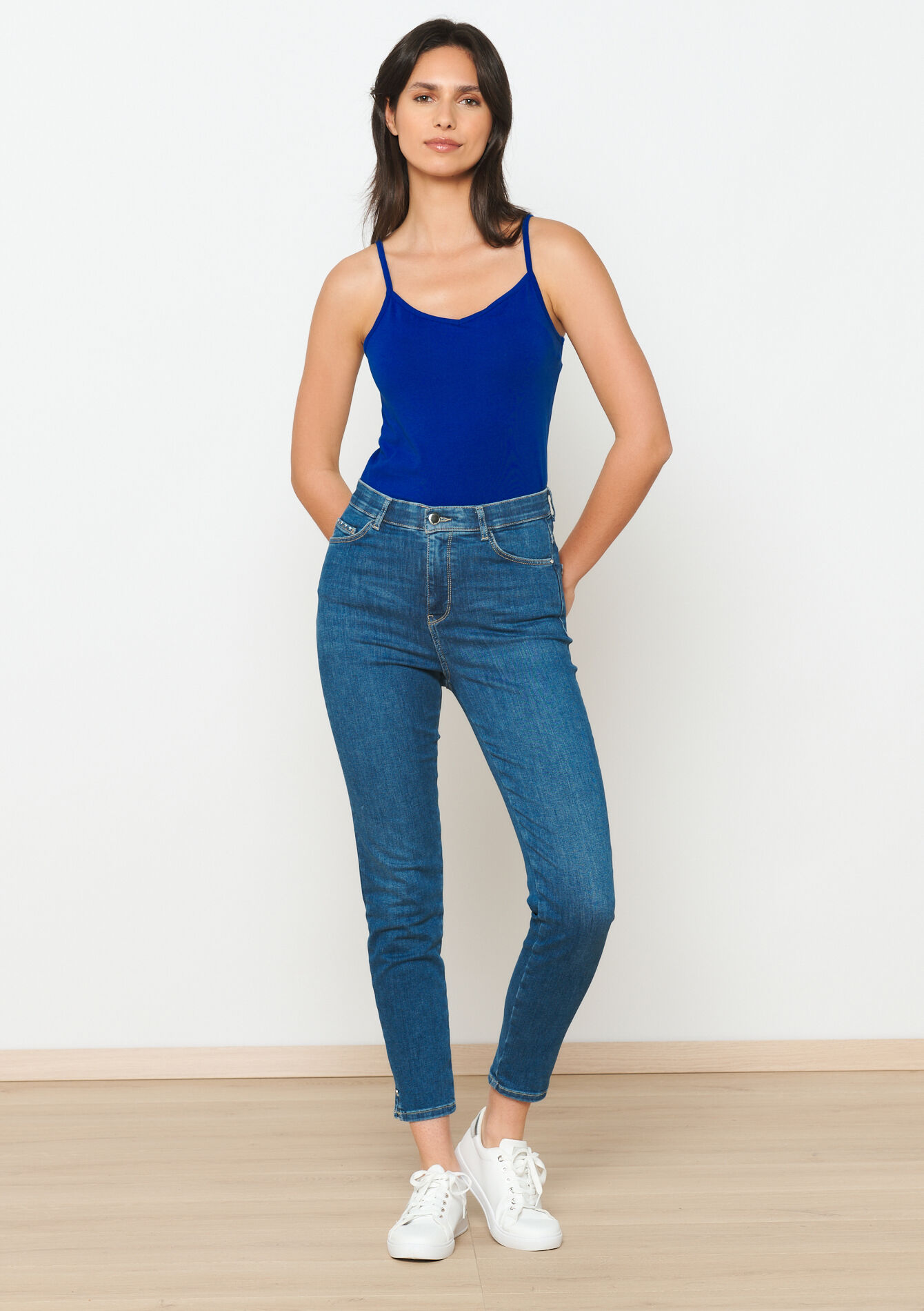 Top met spaghetti-bandjes, Top met spaghetti-bandjes - ELECTRIC BLUE - 02200452_1619