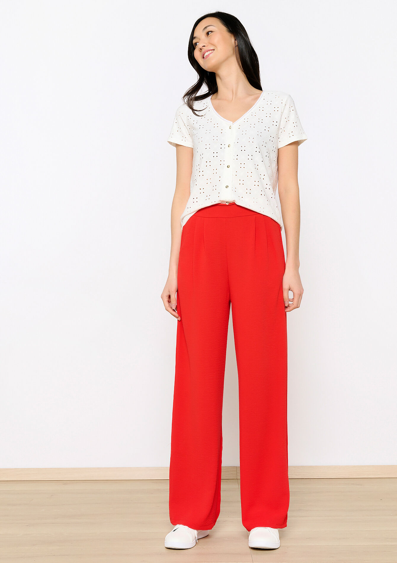 Wijde pantalon, Wijde pantalon - RED LOLLIPOP - 06600821_5301
