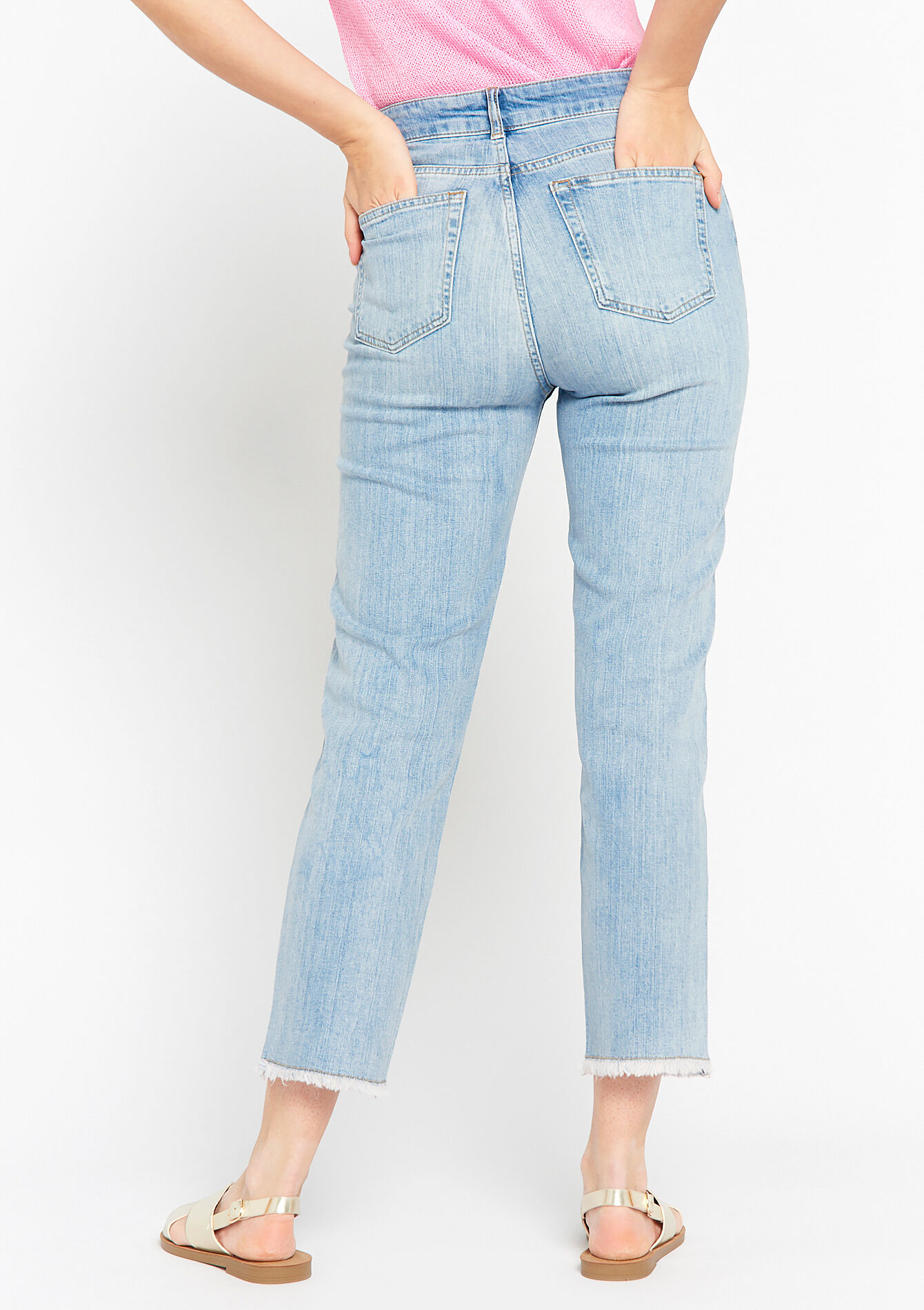 Rechte jeans, Rechte jeans - BLUE BLEACHED - 22000466