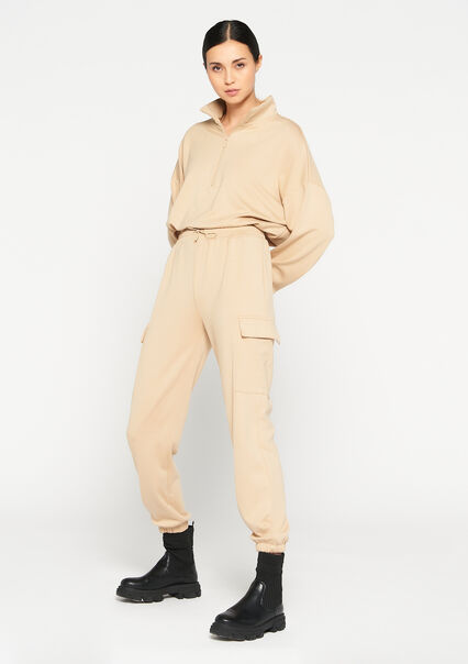 Jogging trousers with pockets - LT BEIGE - 15100198_2527