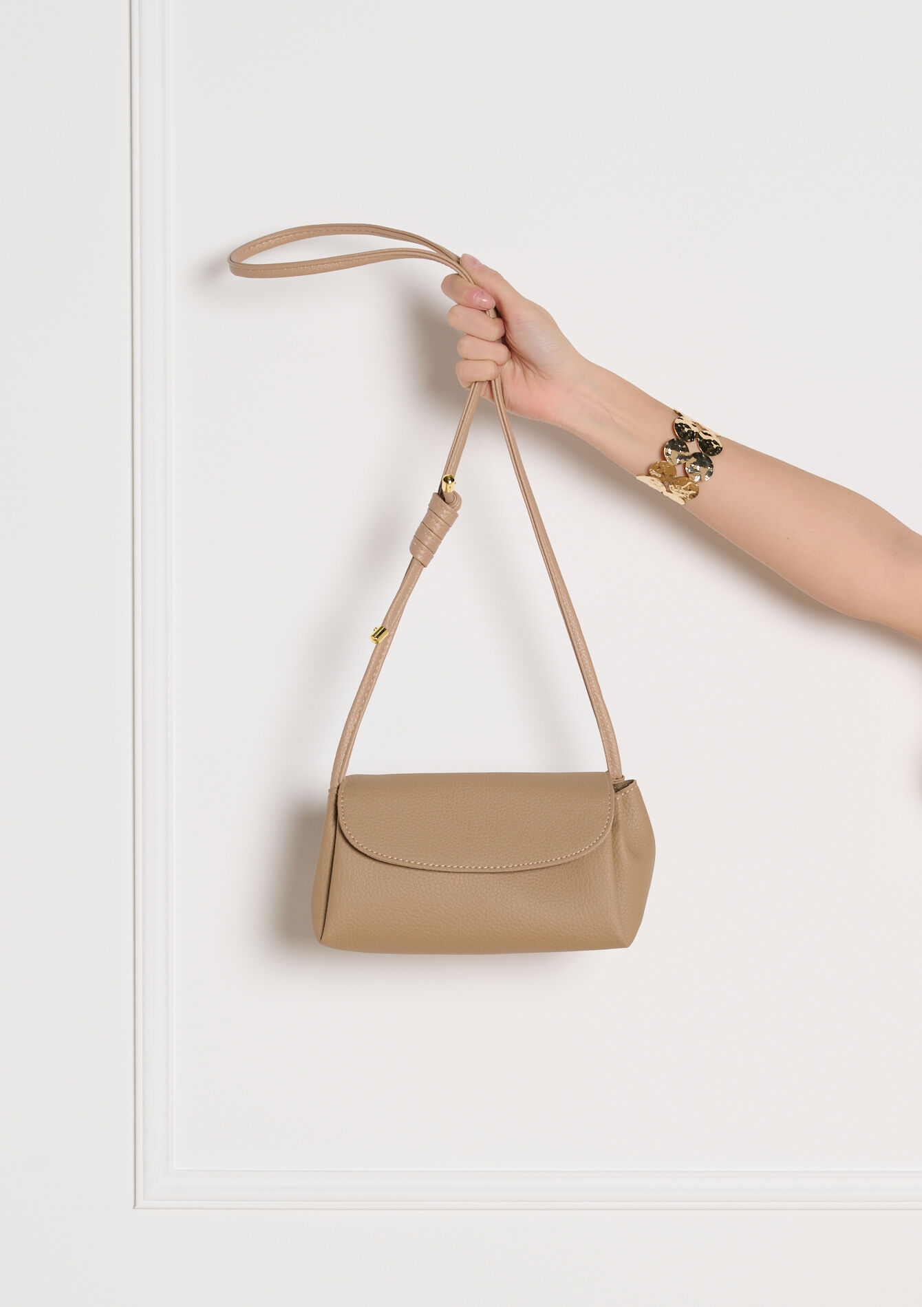 Minimalistische schoudertas - LT BEIGE - 14002020_2527