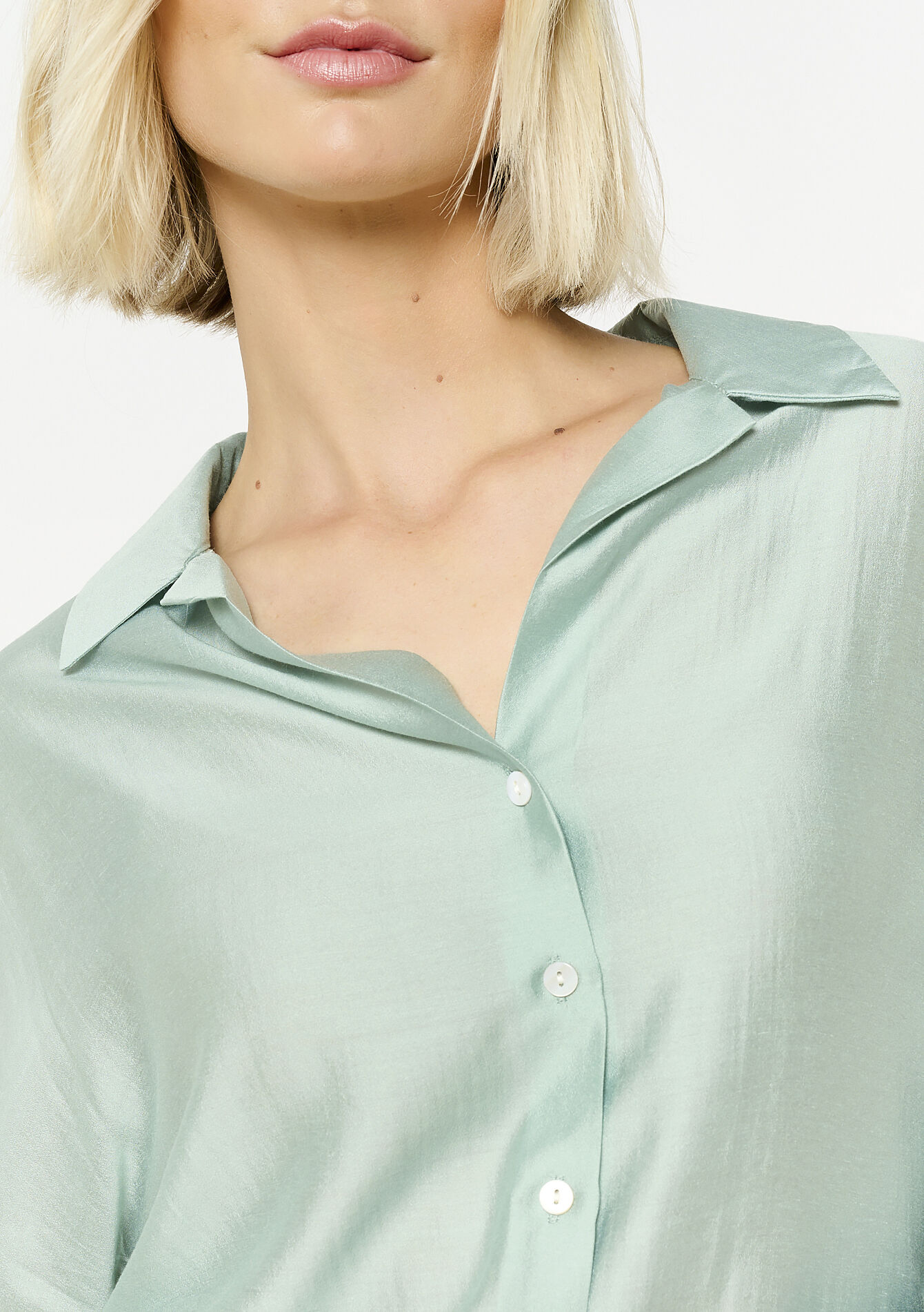 Zijdezachte flowy blouse, Zijdezachte flowy blouse - MINT GREEN - 05702732_1723