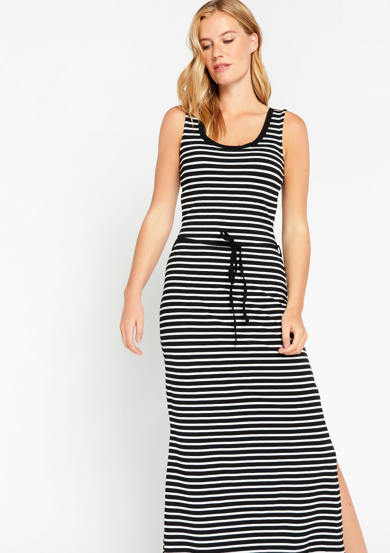 Robe longue à dos échancré - OFFWHITE - 08601826_1001