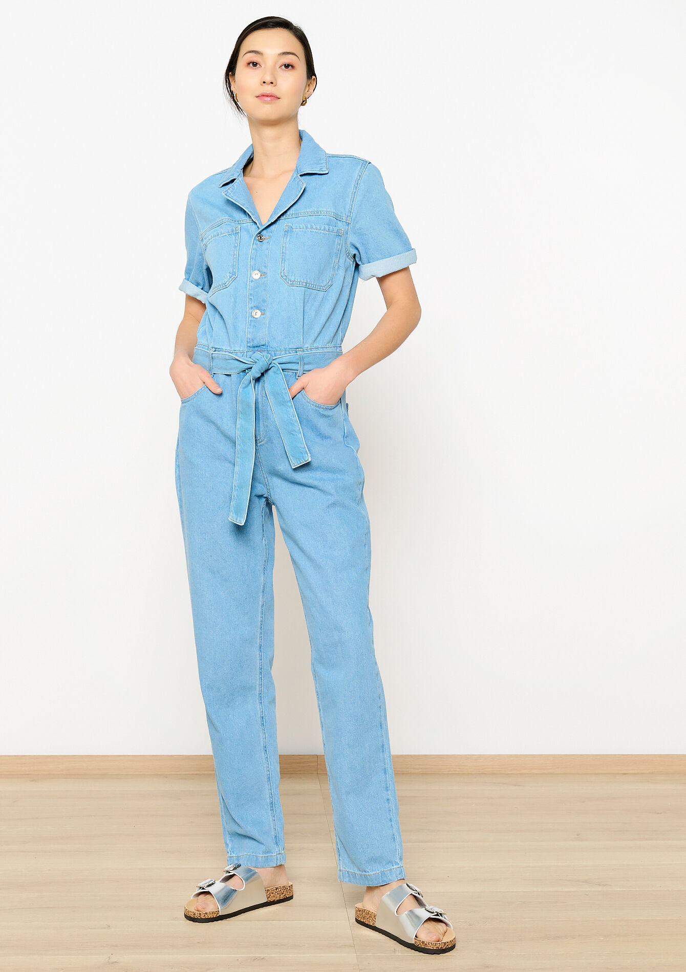 Denim boilersuit, Denim boilersuit - BLUE BLEACHED - 22000523_0502