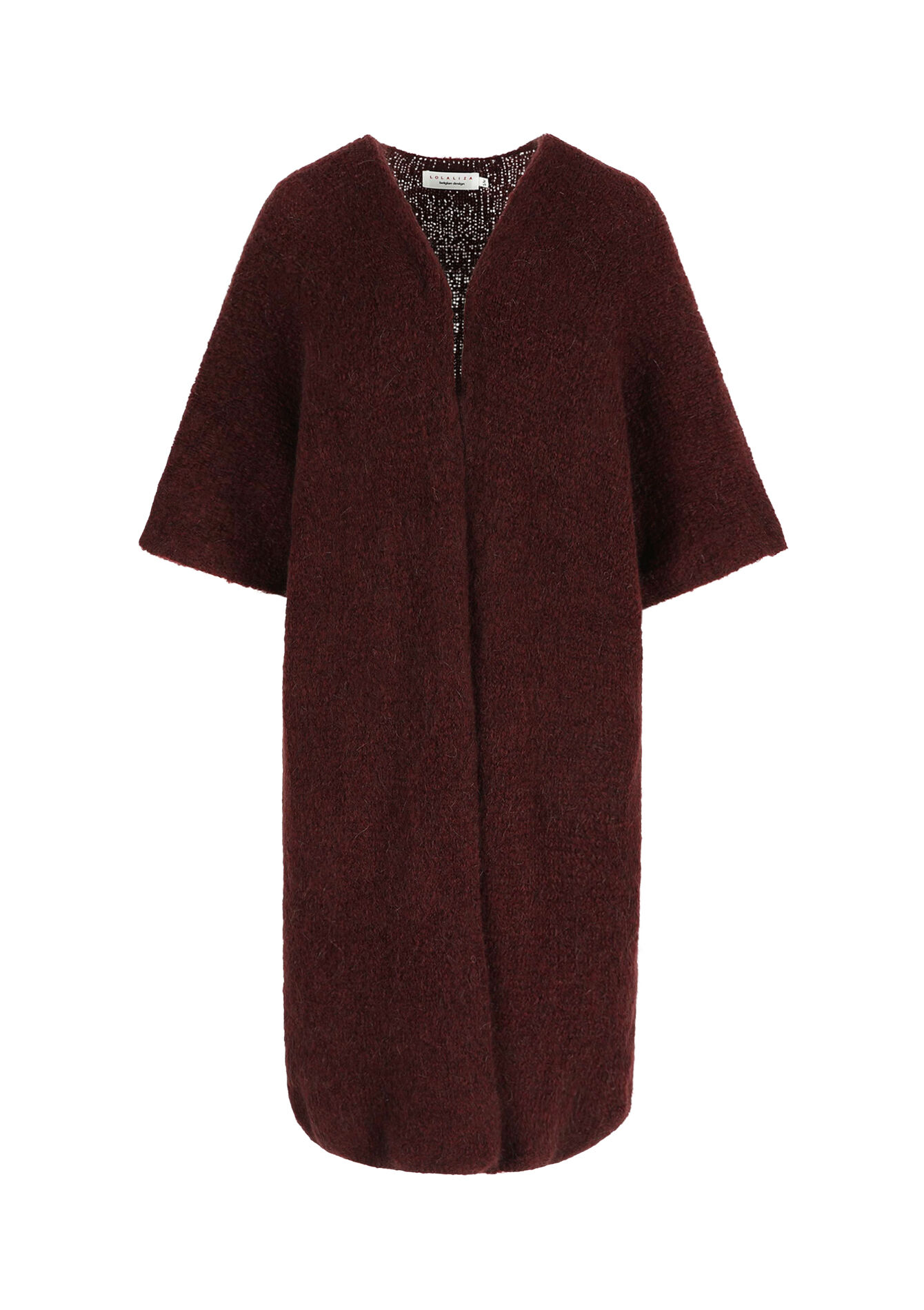 Cardigan long en mohair, Cardigan long en mohair - BORDEAUX WINE - 04101274_5514