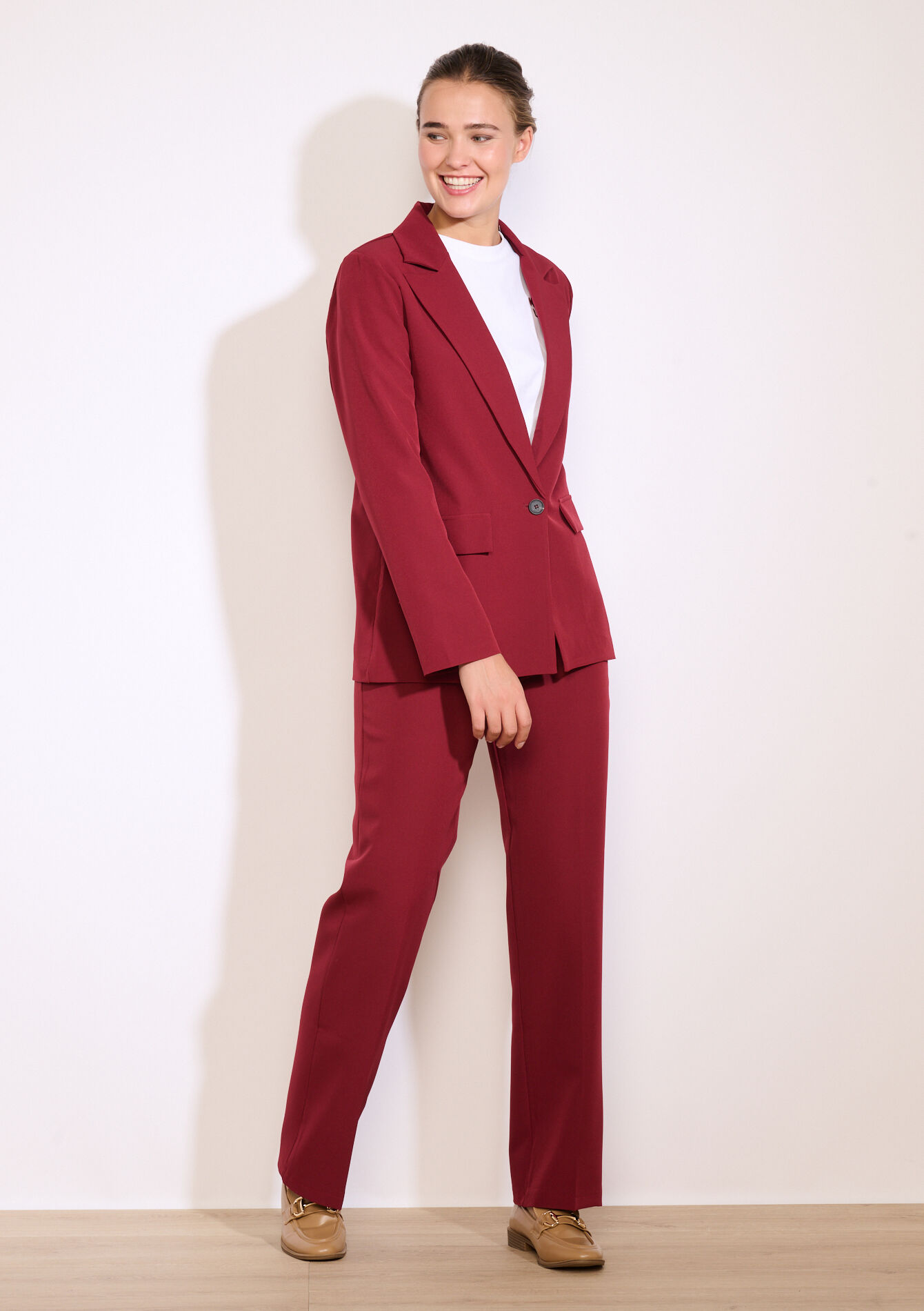 Blazer droit , Blazer droit - AUBERGINE - 09101088_1537