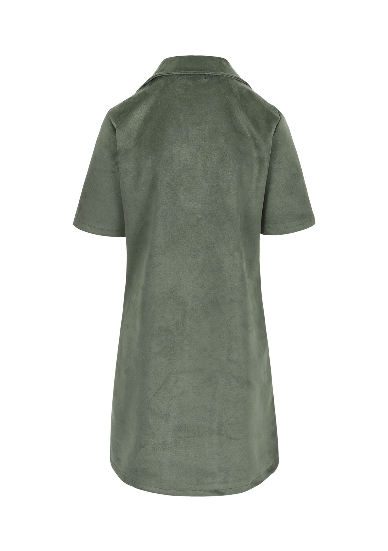 Robe suédine ornée, Robe suédine ornée - KHAKI MED - 08104444_4327