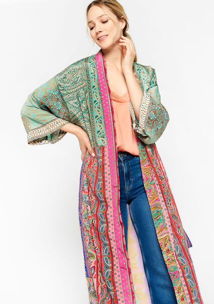 Kimono en patchwork - MULTICOLOR - 1055459