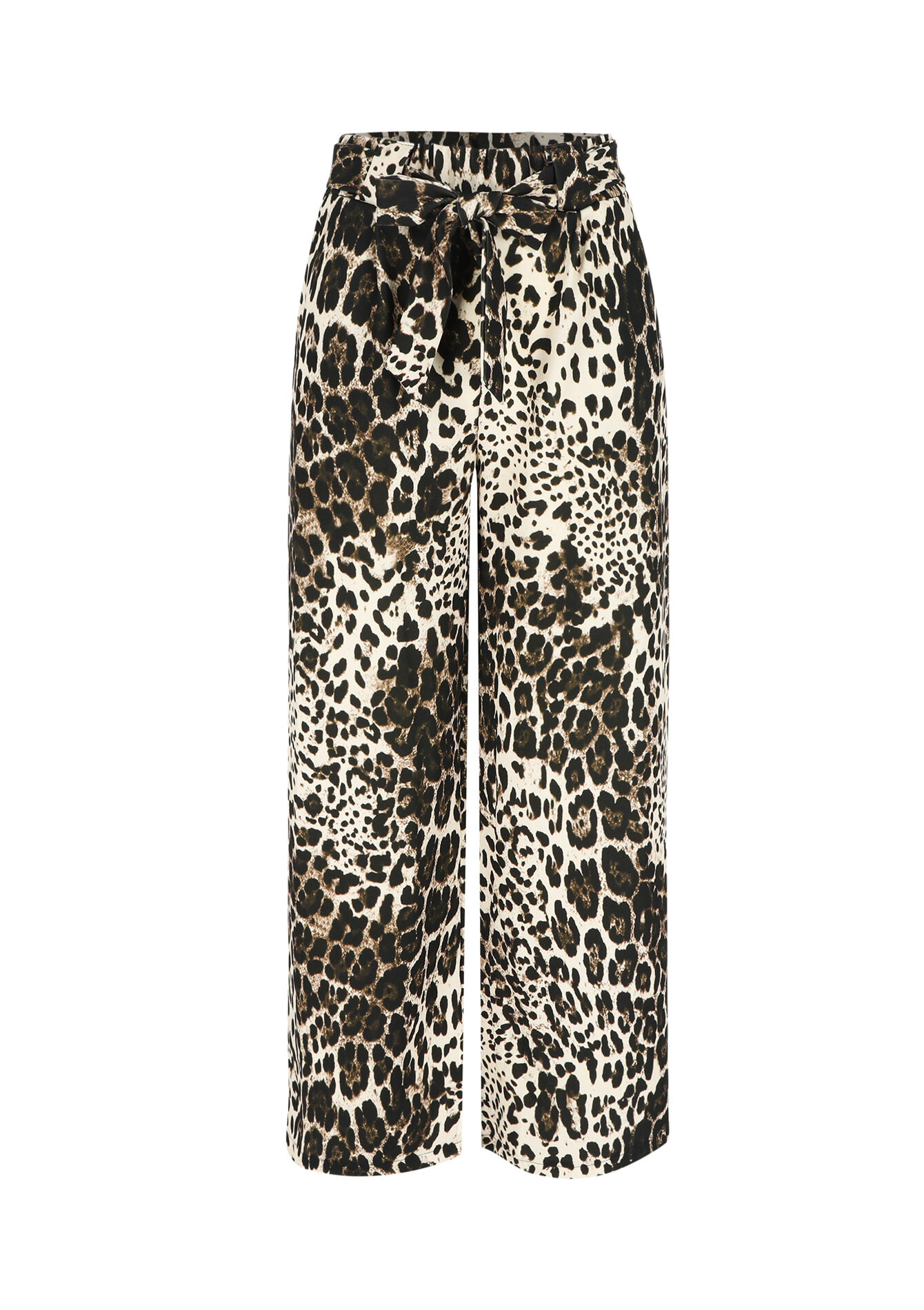 Losse broek met luipaardprint, Losse broek met luipaardprint - CAMEL CINNAMON - 06600910_3835
