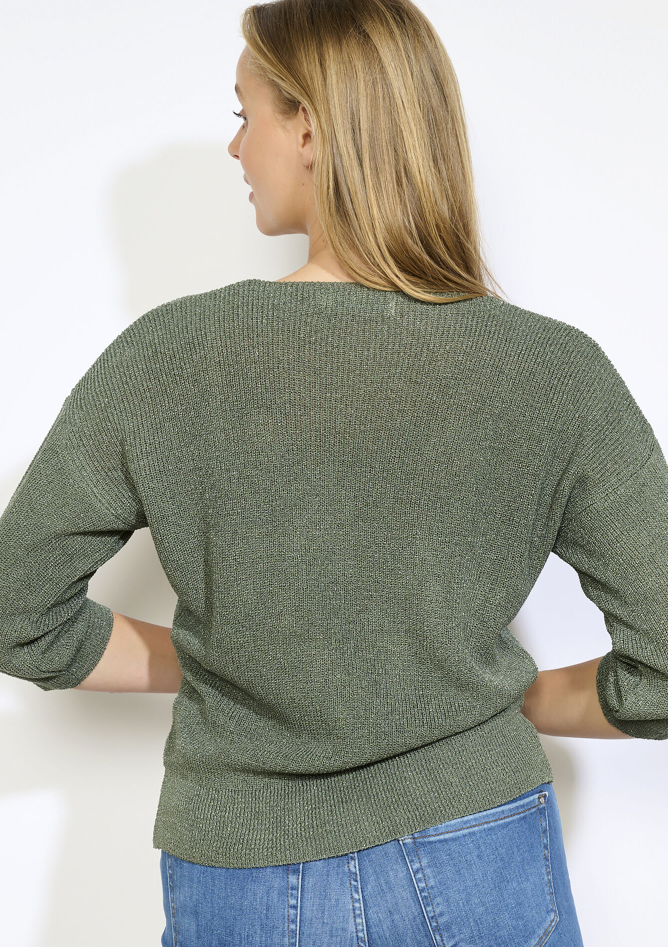 Fijne glittertrui, Fijne glittertrui - LIGHT KHAKI - 04007049_4405