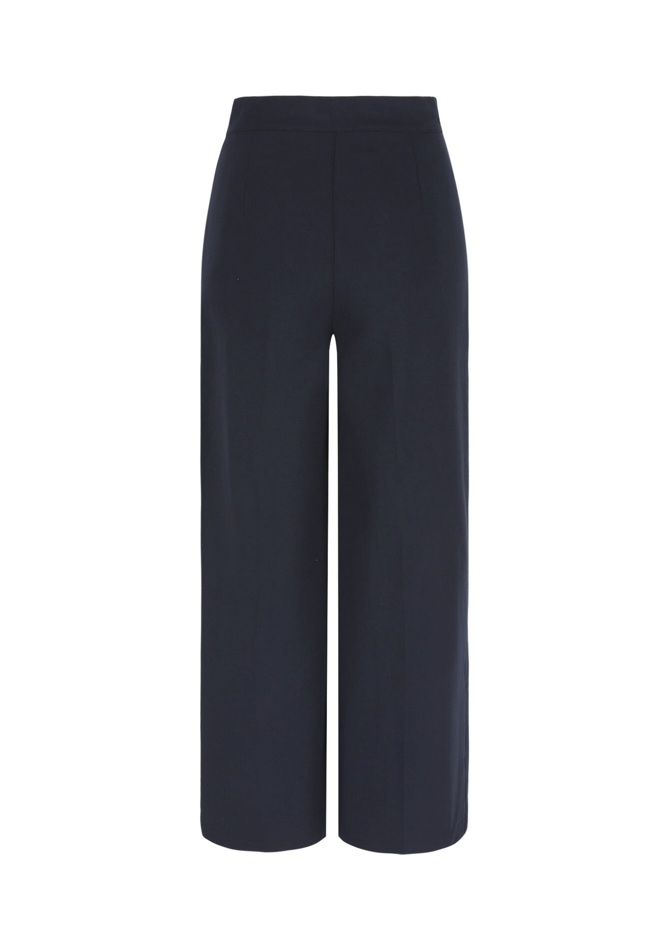 Vloeiende wide leg broek - NAVY BASIC - 06601104_2723